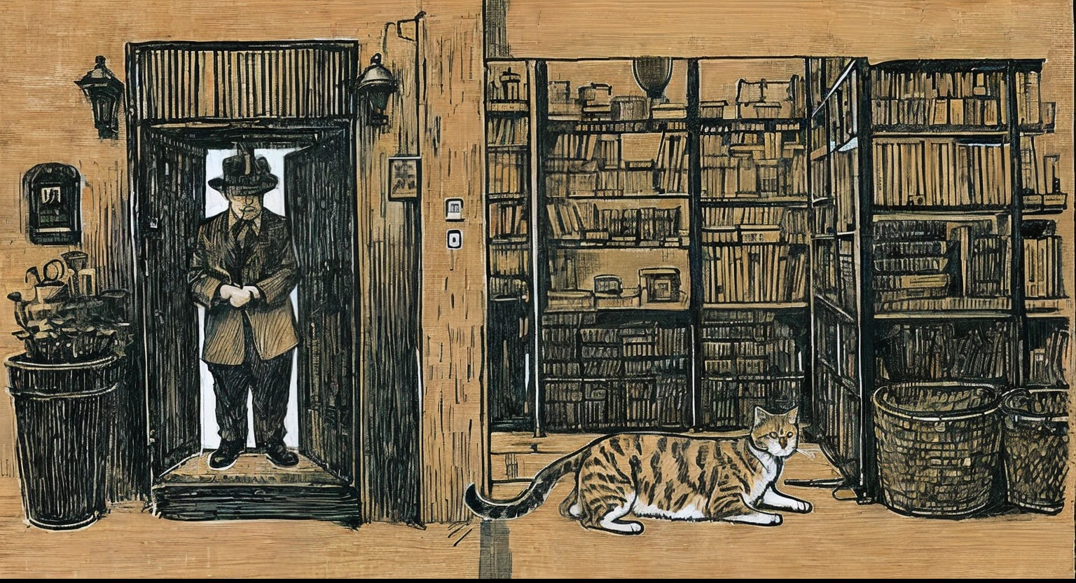 He filed a police report.、Police showed no interest in searching for the cat's whereabouts。EdwardGorey。