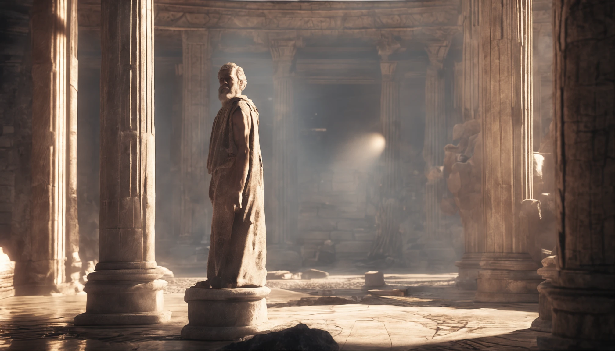 an old Greek philosopher wise strong stoic Shadows, mistborn, nevoeiro, muito alto detalhado, cinematic lighthing, Kinematic, alto detalhado, Ultra Detalhado, Highlight lighting, cores muito divinas, realista, 8k, HDR
INFO