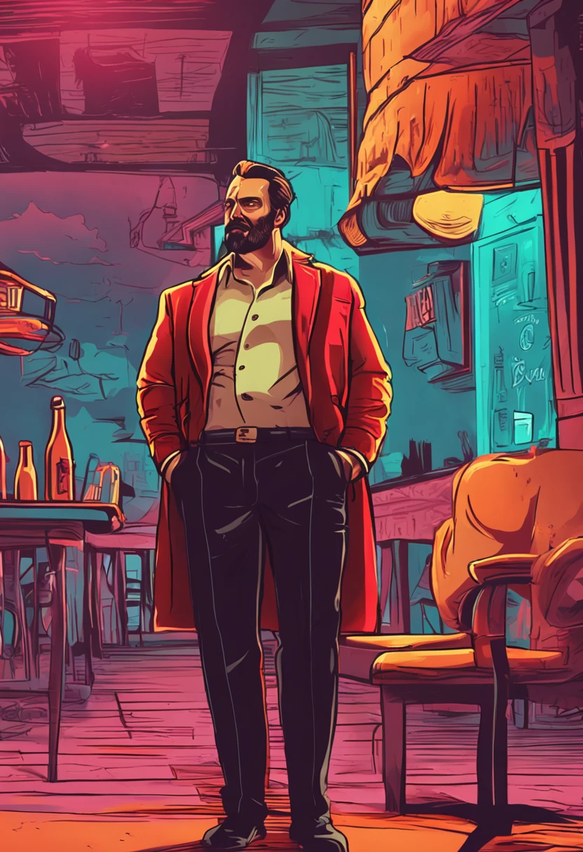 Make a man with obesity.
Esse homem deve estar usando roupa vermelha.
Ele deve estar dentro de um bar.
He's drinking beer.
Foto ultra realista, qualidade 8k, fullhd