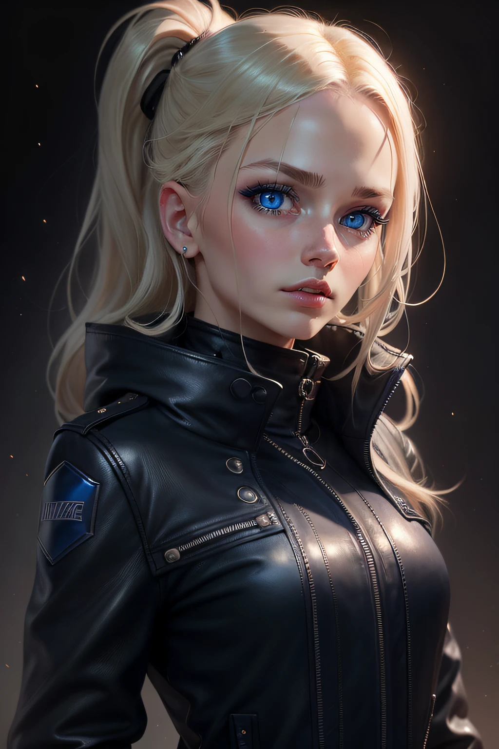 "Ultra realistic blue eyes"