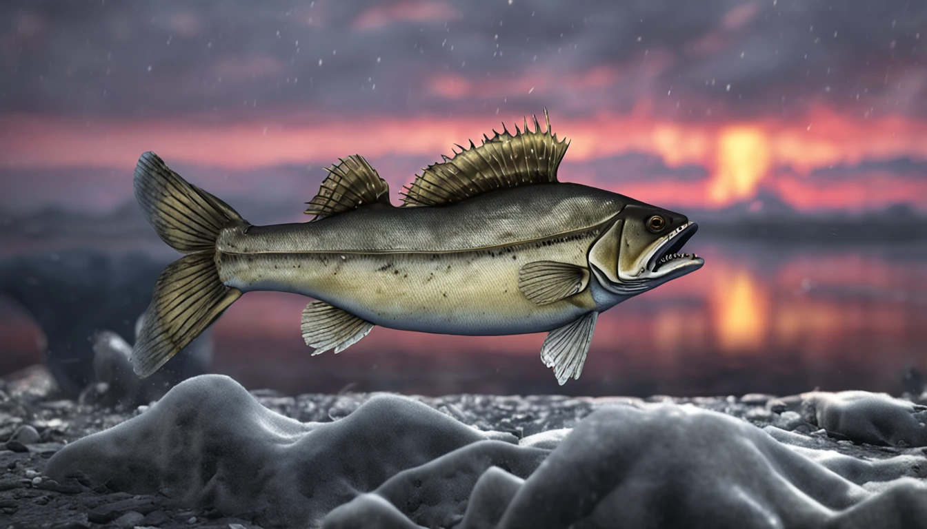 skeleton walleye fish