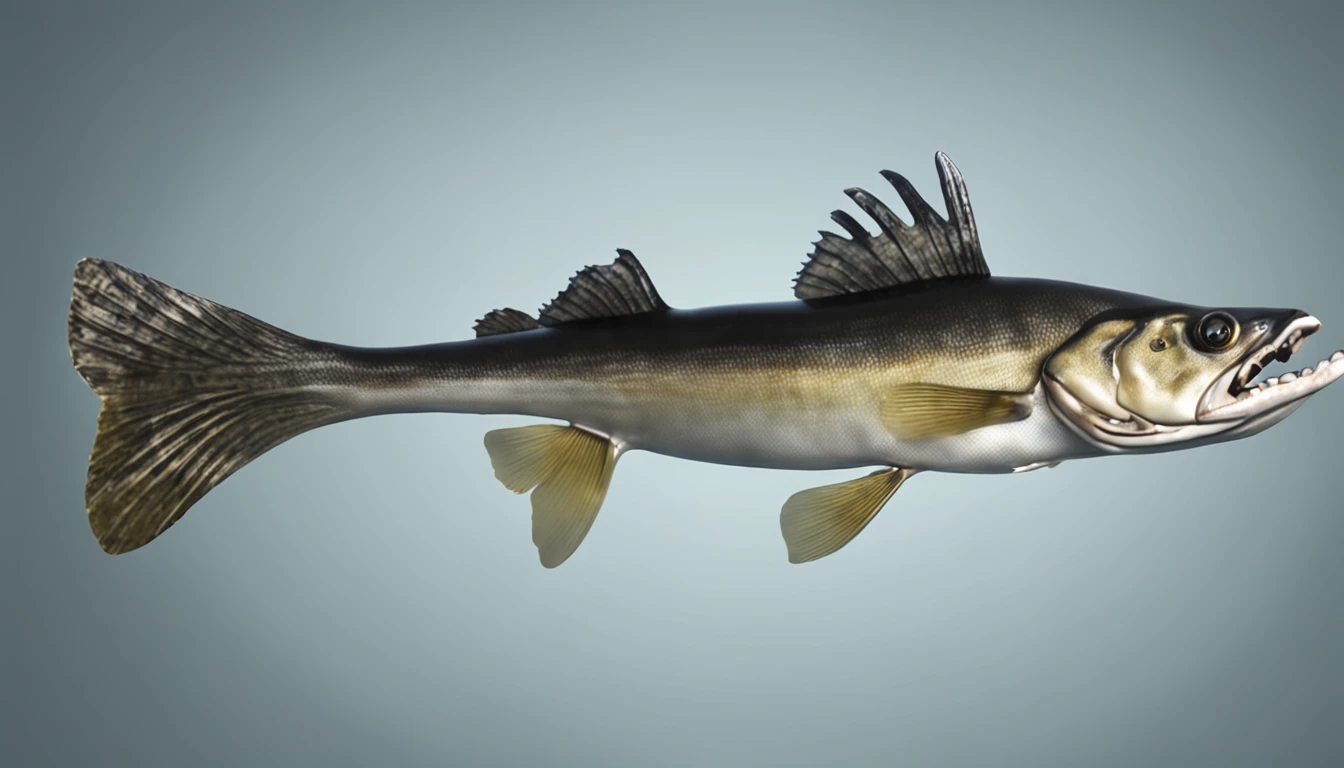 skeleton walleye fish