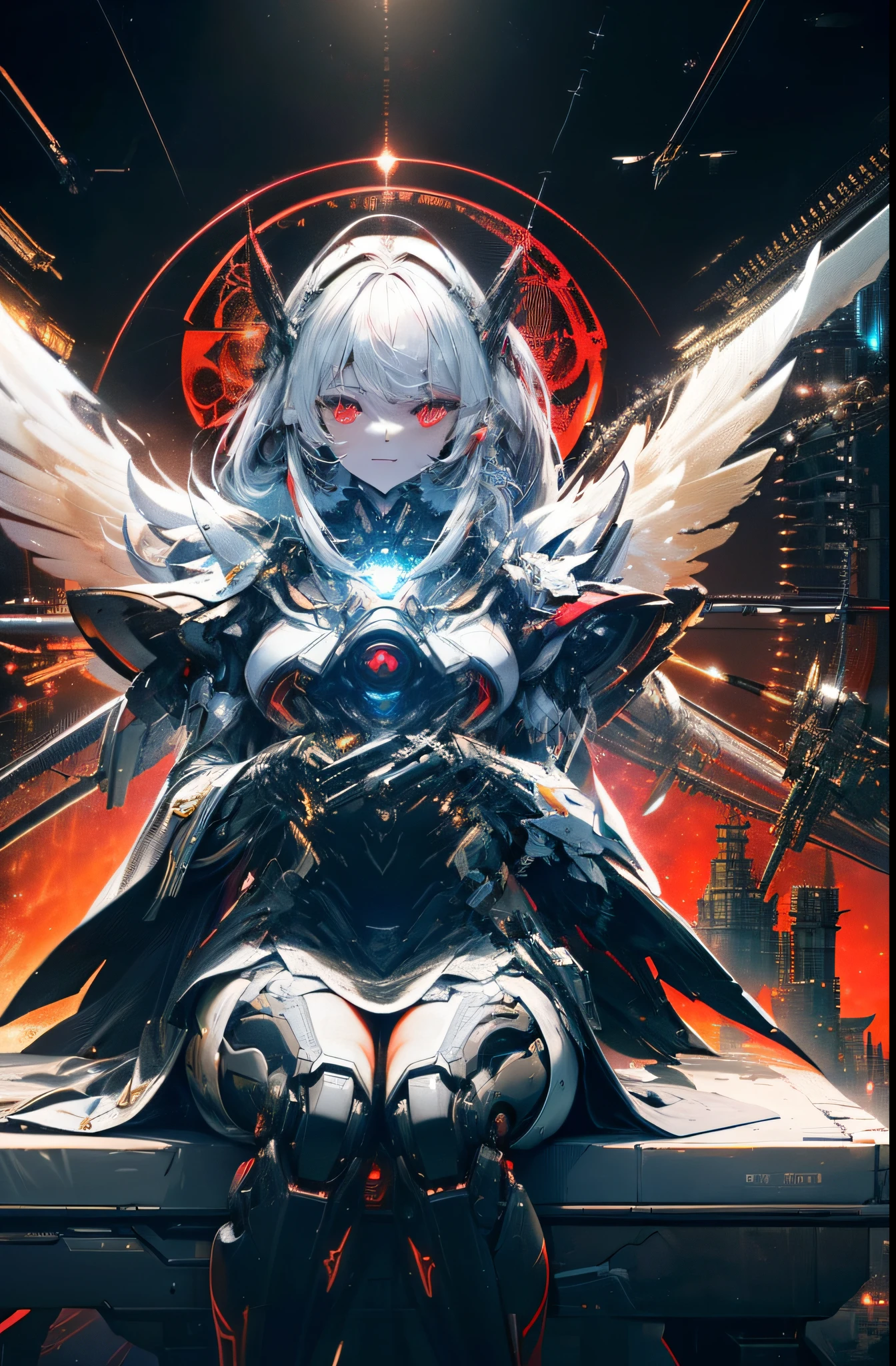 masterpiece、Near future、super elaborate、top-quality、ultra-detailliert、very detailed illustration、ighly detailed、intricate-detail、hight resolution、super complex details、Highly detailed 8k CG wallpapers、Caustics、Reflectors、Ray traching、Energy Rifle((Preferred model(sniper rifles)(High Magnification Scope))Mechanical Rifle、Electronic components、Electronic components、Electromagnetic cannon、railgun、Super heavy mechanical sniper rifle、)、(detailed color(Black_1.3)(white_1.2)(reddish_1.1))、(More information about a person、(femele、grinning evily、red eyes、hairstyle on(Longhaire、Color Theme、(blanche_1.5)、(blanche_1.3))、(android、humanoide、Mechanical Doll、(Electronic components、RoboArm、Mechanical parts、mechanical wings、Energy Wing、mechanical leg、Energy Cell、Robot Joint、complex mechanical component(Electronic components、)、)))、(Detailed background、(Near Future City、natta、mid air、)、theme(golden colored_1.3)(Black_1.1))masterpiece、Near future、super elaborate、top-quality、ultra-detailliert、very detailed illustration、ighly detailed、intricate-detail、hight resolution、super complex details、Highly detailed 8k CG wallpapers、Caustics、Reflectors、Ray traching、 Face sitting
Waiting to start