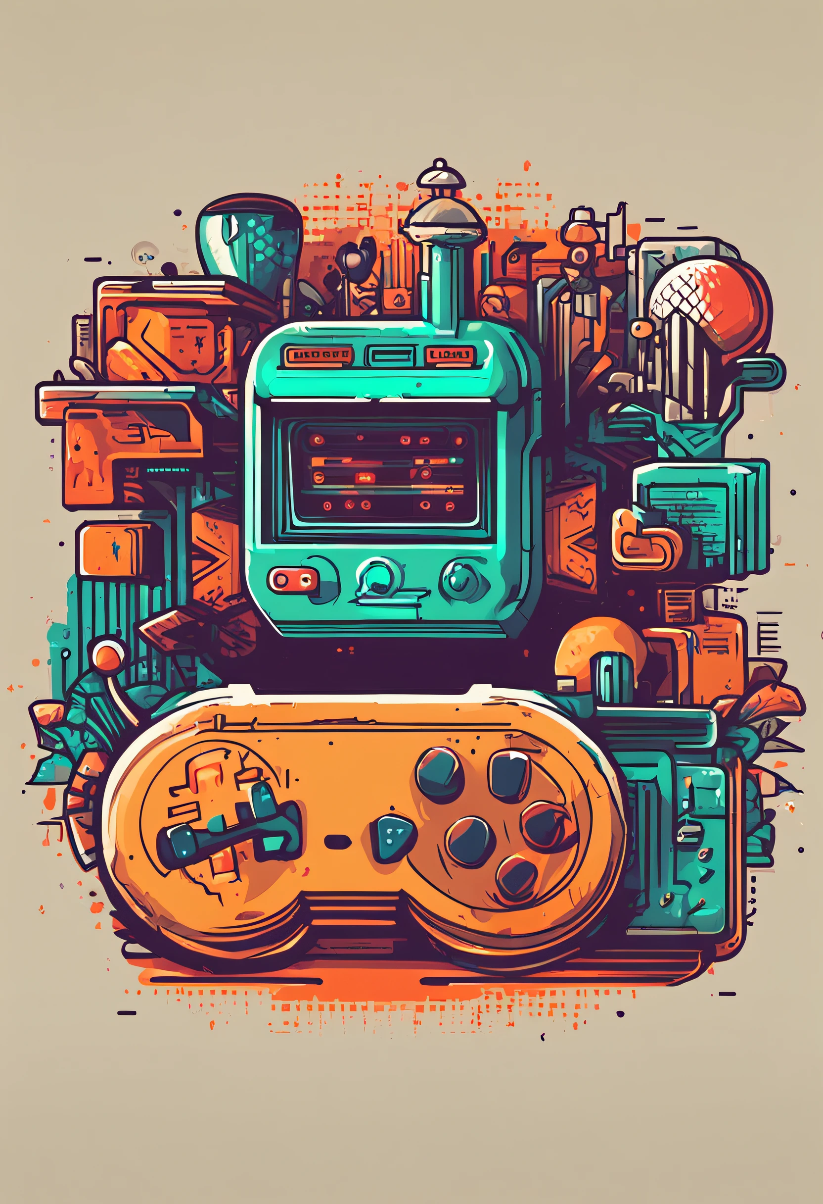 Retro style logo: A logo with retro elements, como uma fonte de arcade ou pixel art, combinado com um joystick ou controle de videogame. This would convey a nostalgic feel to classic games.