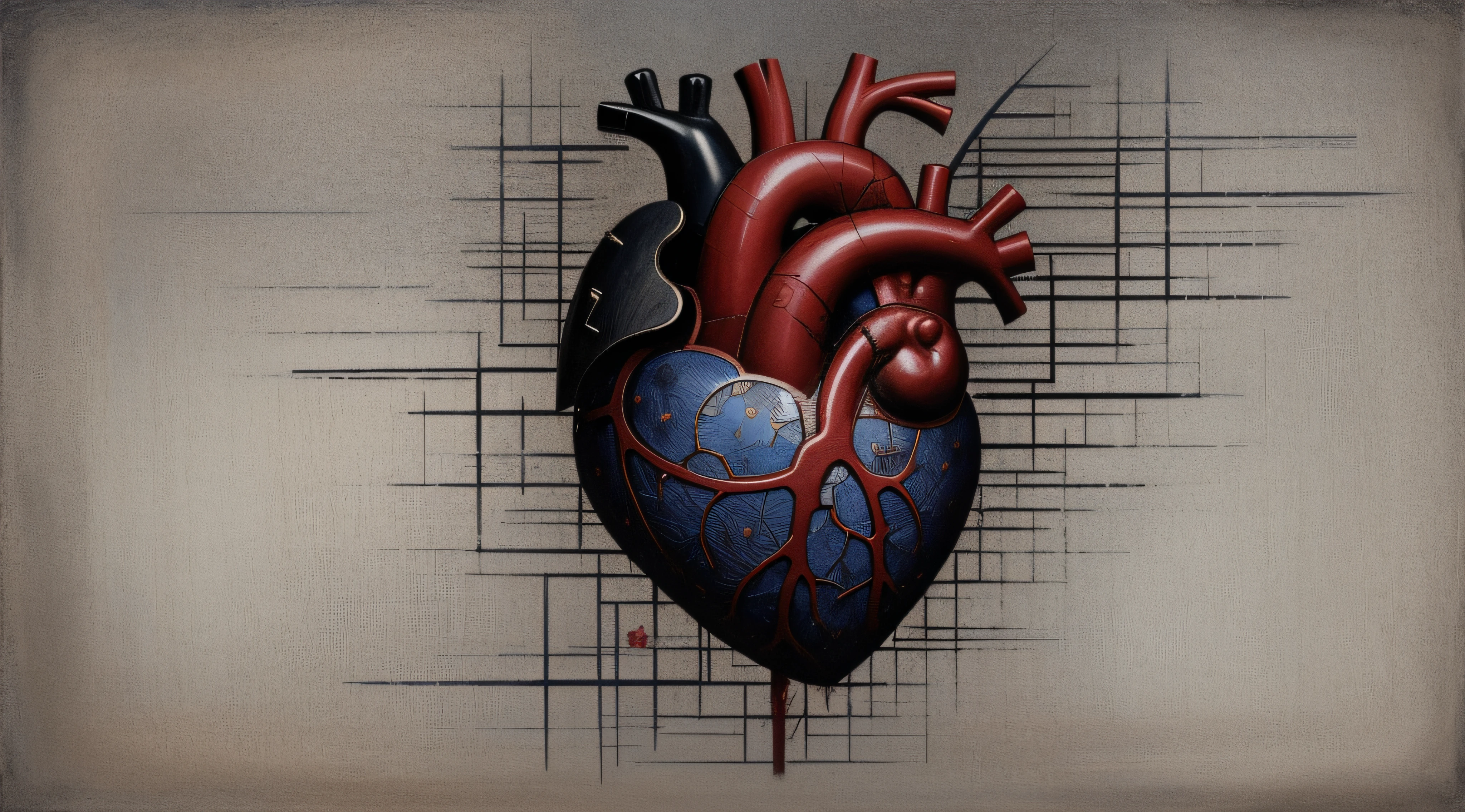 painting of a heart with a cross-section of blood on it, real heart, heart operation, real heart!, Heart human, anatomical heart, anatomically correct heart, mechanical heart in center, por ESAO, Broken Heart, Sakimi, gothic harts, (Heart), Anton Semenov, heartbreaker, very realistic, Ivan Obra de Arte Plusch