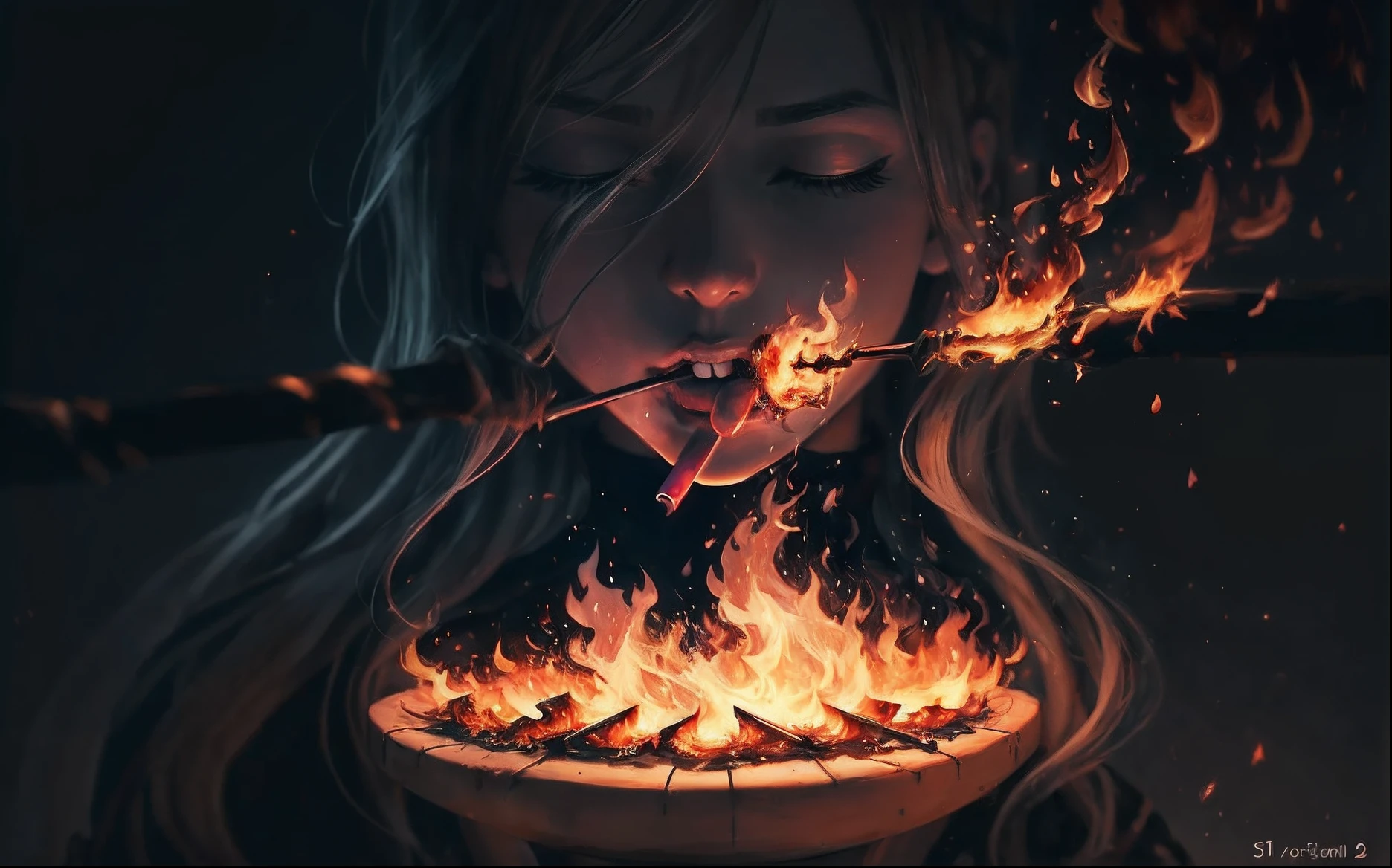 darkness being licking fire lollipop --auto --s2
