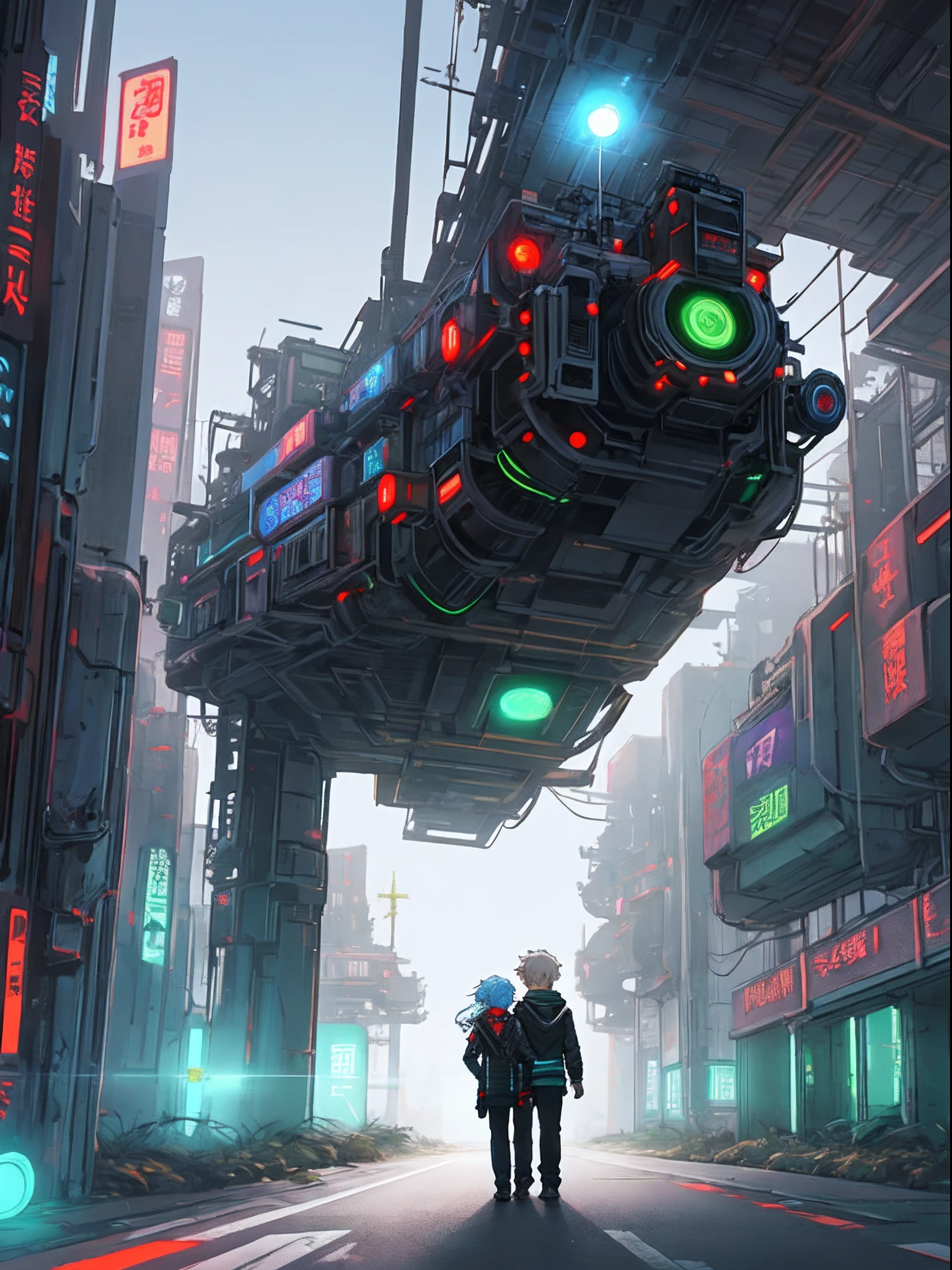 Taoist,Shota,cyber punk perssonage,full bodyesbian,frontage