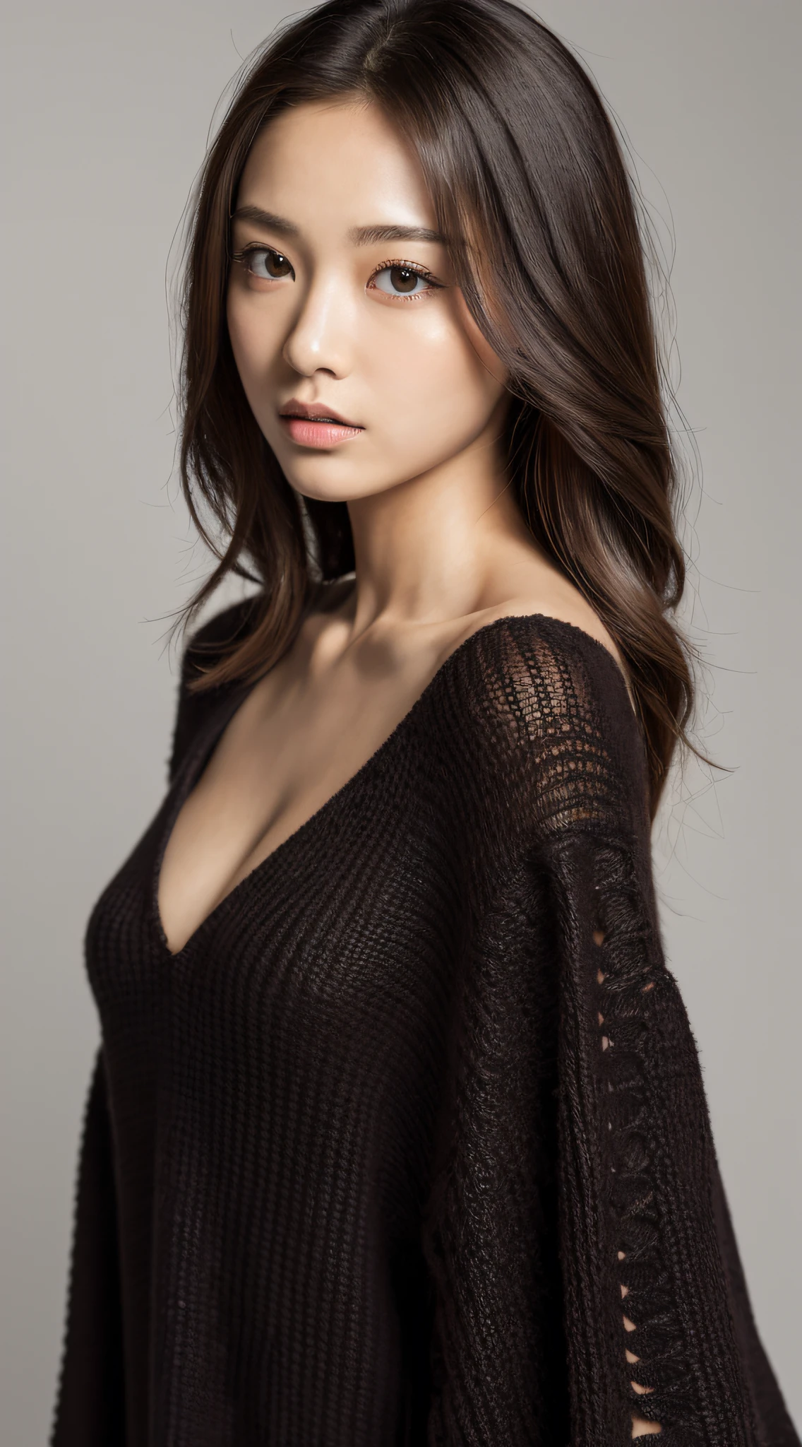 ulzzang -6500-v1.1, (Raw foto:1.2), (Photorealsitic:1.4), a beautiful detailed girl, extremely detailed eye and face, beatiful detailed eyes, Ridiculous, unbelievable Ridiculous, huge filesize, ultra-detailliert, hight resolution, ighly detailed, top-quality, ​masterpiece, Kemomimi, ((Black off-shoulder knit mini dress)), illustratio, ighly detailed, nffsw, unification, 8k wallpaper, astonishing, finely detail, ​masterpiece, top-quality, Highly detailed ticker uniform 8K wallpaper, face lights、Cinematographic lighting、1girl in、sixteen years old、(witheout panties)、((dynamicposes)))、(camel's toe)、(half)、、(Crooked knees and legs sitting))