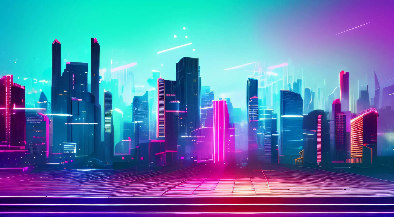 Fantastical、Neon Kan、Overall pink color、cyberpunked、abstract background、Hyper-Realism、hightquality、Best Quality、8K