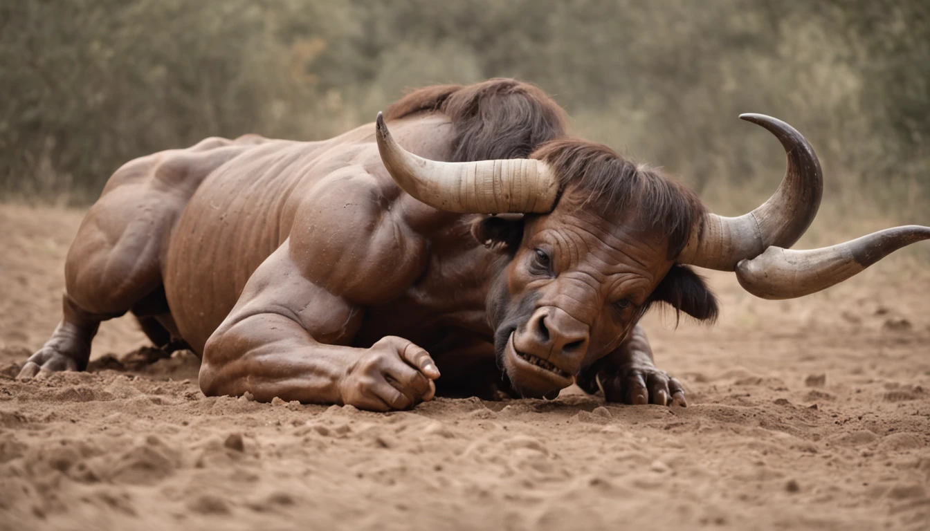 minotaur dead on the ground