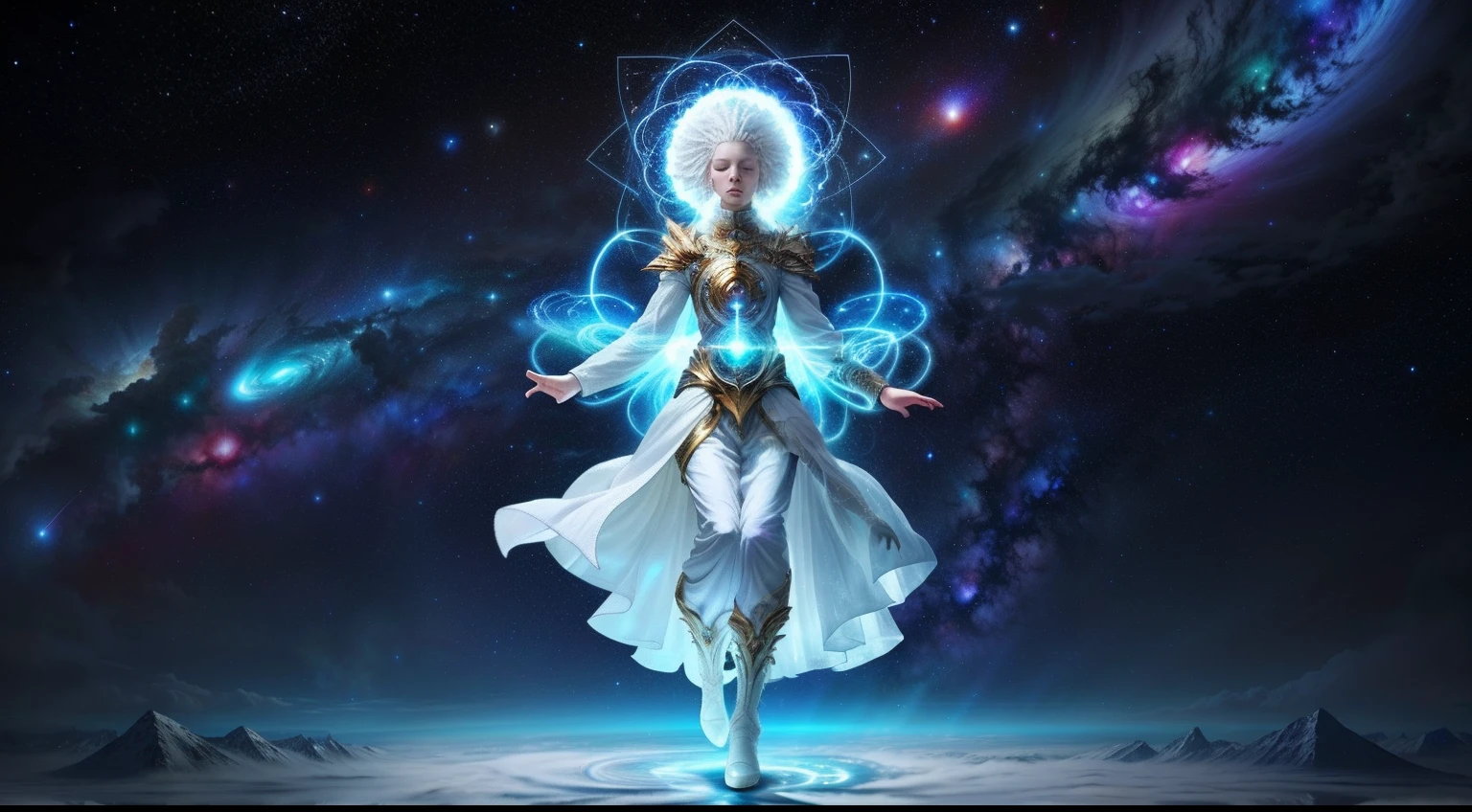 Albino Lion, Cosmic Being, lion's head, tentacle body, white color, cosmic cloud, eye rays, star power, majestic, imposing, celestial aura, divine brilliance, cosmic force, pulsating energy, ancestral wisdom, stellar mystery, connection to the universe, shuddering roar, transcendent vision, dominion of the stars, living constellations, cosmic spirit, celestial transcendence, cosmic dance, celestial splendor, universal harmony, Stellar magnetism, sidereal charm, cosmic storm, magnetic presence, astral radiance, stellar serenity, cosmic resonance, cosmic embrace, stellar allure, cosmic magnetude, celestial immensity, cosmic eternity, celestial destiny.