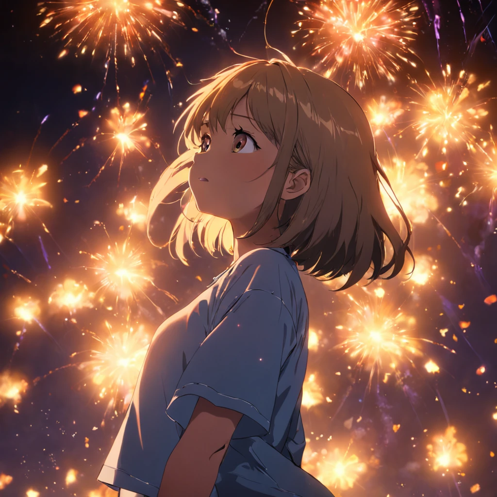 obra-prima, melhor qualidade, filme ainda, 1girl, garota brasil, fazendo pose, camisa brasil, close-up, brilhante, feliz, Soft lighting and Warm(Sparks: 0,7)