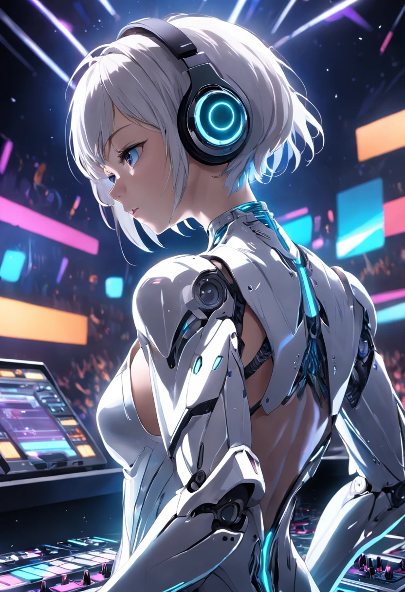 Make a futuristic DJ
This DJ must be wearing robotic clothing in silver color
This DJ must be playing in Miami
He's playing for a lot of people who are dancing
Ultra-realistic photo, qualidade 8k, full hd