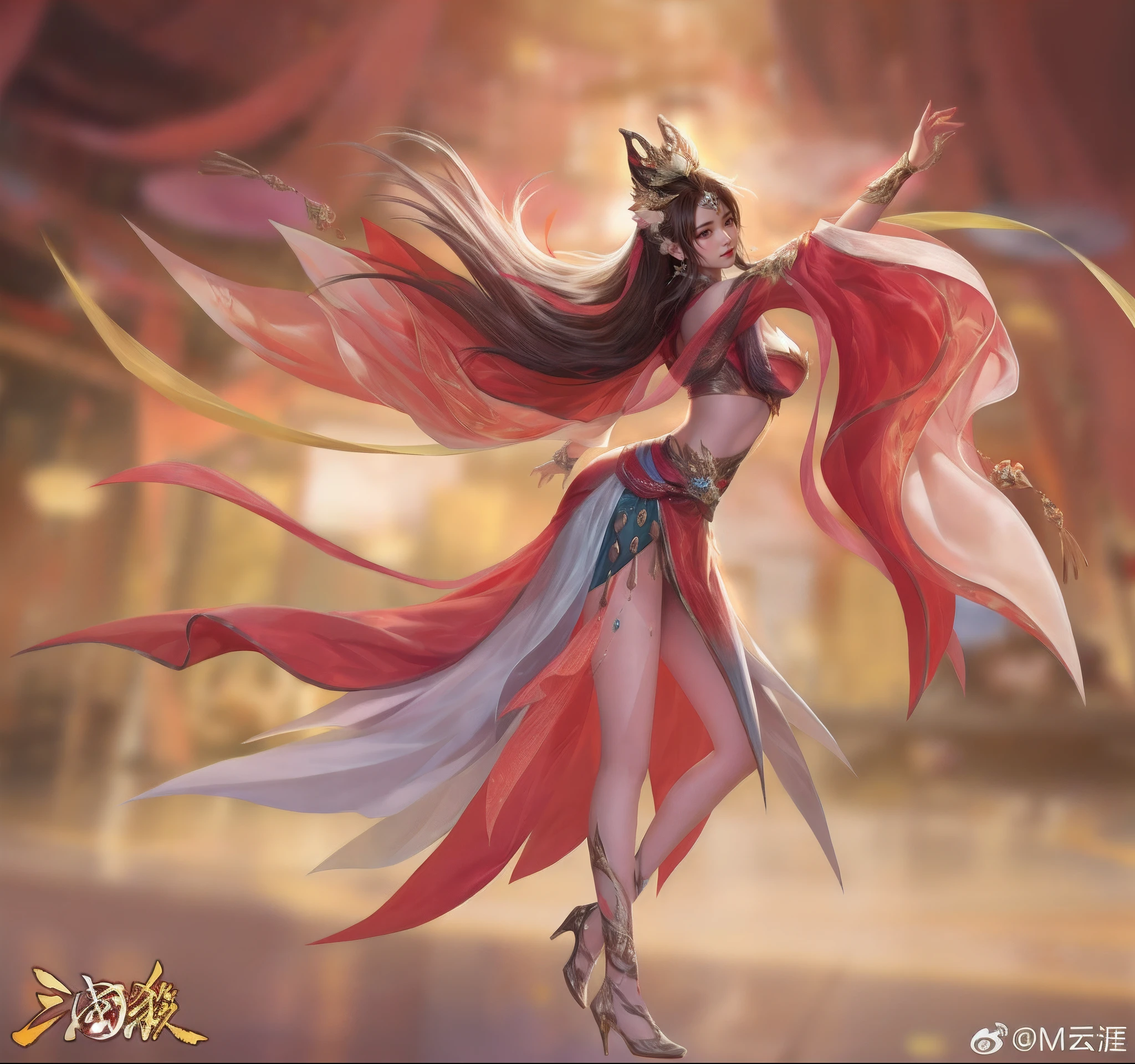 high quality,HD,16K,Sharp Line,1 Girl,fantasy, (Fire Spirits),Pretty Face, Large Breasts, Beautiful legs,In the mountains,Focus Girl,detailed Pretty Face,Detailed clothes,beautiful eyes,Cool,Sexy,Dynamic Angle,穿着华服的神明Strike a pose拍照, Ancient mysterious sexy goddess, Traditional beauty woman, Beautiful female warrior god of war , Beautiful sexy goddess, Gorgeous role-playing, high, Beautiful young girl, Beautiful woman, 华丽Beautiful woman, Complex clothing,Chinese Mystical Aesthetics, Beautiful Asian ancient mysterious girl, Extremely detailed shot of the goddess, Jaw-dropping sexy beauty, Big breasts deep neckline sexy belly button(butt), (bedroom), (Sexy Girls), masterpiece, best quality, Bangs, blush, Chest, clavicle, Eyebrows visible through hair, (Gradient red and gold hair), Jewelry, Long hair,Bright Eyes, ring, (solitary), illustration, fashionable, miss, Strike a pose, background, element, confident, Express, Accessories, majestic, striking, key point, Dynamic poses, ((plump)), (black))Woman in transparent dress,Viewer,(((Full breasts, Keeley University))),Slim waist,(Navel exposed,Bare waist), Long hair, extreme detailed details, 详细的fantasy艺术, Stunning character art, Beautiful and exquisite character art, Beautiful transparent dress, Very detailed, Large Breasts,Chest,Golden ratio figure,Beautiful figure,Ultra wide-angle shooting,Full body shot拍摄,Body close-up,Full body shot,Wearing a pleated tulle skirt,柔和动漫illustration, 柔和的深色background,Fujifilm XT3 Clear focus, f 5.6, High Detail, Clear focus,(Wearing openwork clothing),, (Natural light), (Tempting)translucent, Good velvet quality, Compared, Divine Light,, Silver hair, 天空background, Absolute Strength,Female Shinmei,穿着性感丝绸的Female Shinmei,,Large Breasts,Chest,Golden ratio figure,Beautiful figure,Ultra wide-angle shooting,Full body shot,Body close-up,Full body shot, Wearing a tulle dress, Model shooting style, Large Breasts,饱满Chest,Golden ratio figure,Beautiful figure,(Extremely detailed CG 8k wallpaper unit), The most beautiful artistic photos in the world, , 8K 超HD, ) on the beach,Sexy lazy posture,Sexy seductive expression,best quality,masterpiece,Ultra-high resolution,(Practical:1.4),original photo,Ultra-high resolution
