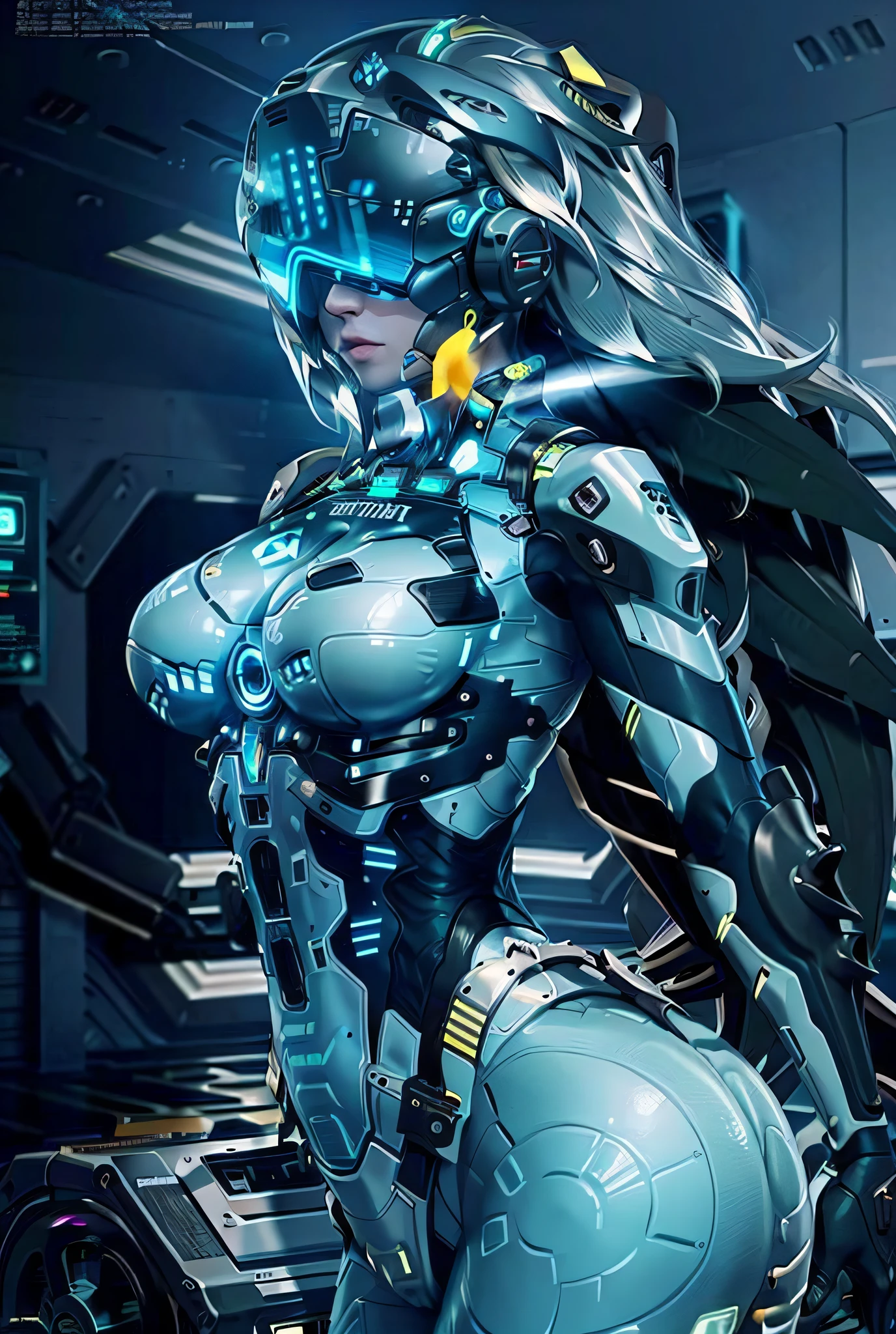 masterpiece, best quality, dramatic angle, ( Holographic, Rainbow, Opal, Vibrant Colors, Colorful), (Halo, Halos, Glowing Eyes, Gradient_Eyes, Glowing Aura, Glowing Energy, Glowing Digital Markings, Glowing Cyber Markings), (professional award-winning cinematic masterpiece), best quality, Symmetrical, Futuristic, sci-fi, aerodynamic,
Armored Core, Ammo Belt, Laser, Laser weapon, sleek and slender,
floating parts, city_lights, galaxy, giant, glowing, night, night_sky, planet, sky, snow, snowing, space, star_\(sky\), starry_sky, wings, fire, darkness, ((non-humanoid robot)), weapon, gun, cannon, military, mechanical parts, (Cyberpunk:1.3), (Luminescent particle:1.5), ,high saturation,low brightness,
Crystal Metal, neon panels,
black metal, red metal, with blue metal metallic accents
<lora:R_Technotrex_V10:1>
<lora:Body_GlassHair_V1:0.2>