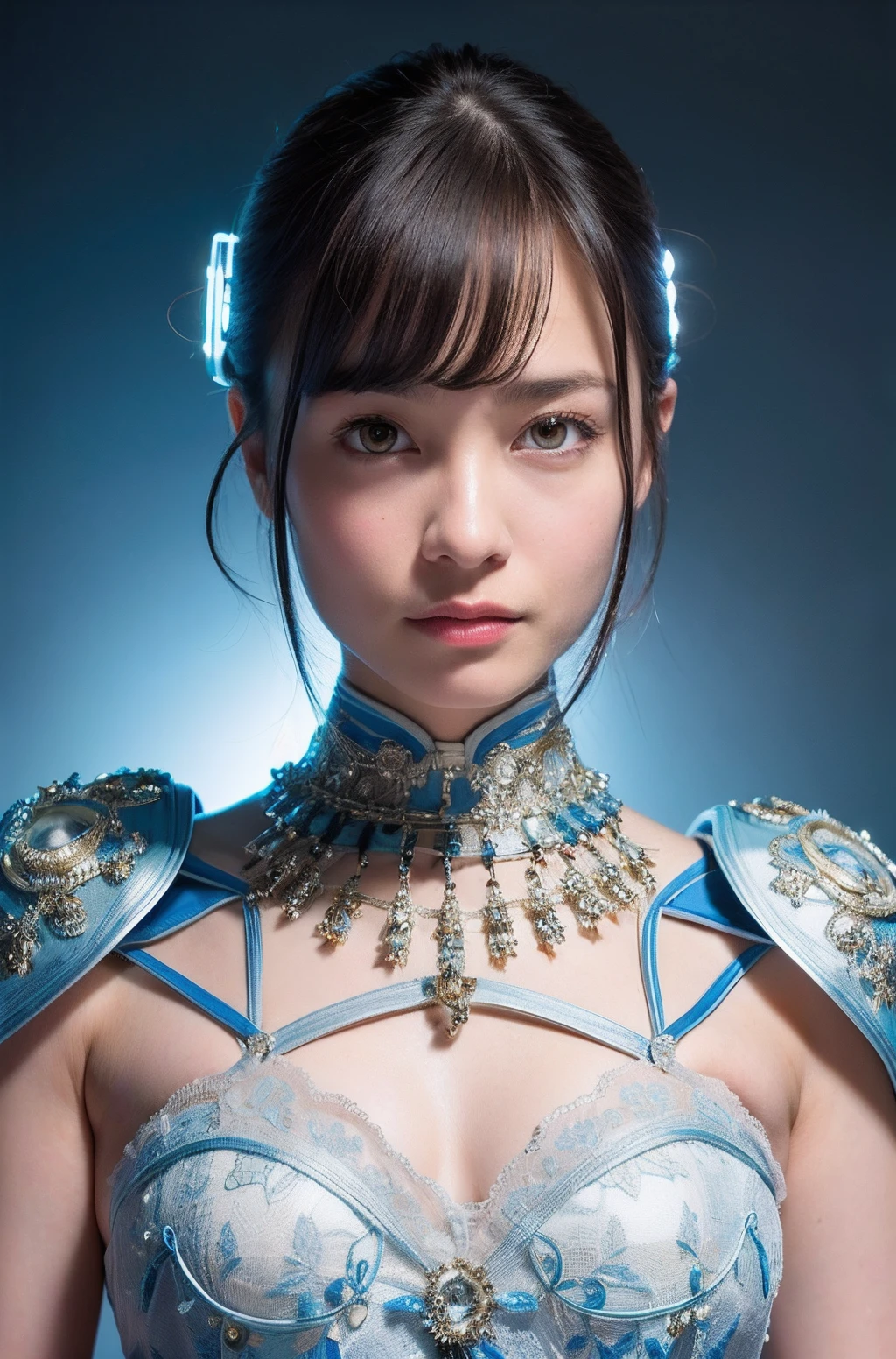 roboticparts,150mm. beautiful studio soft light.vibrant detail, luxuriouscyberpunk, Lace,Hyper realistic, Anatomical, face muscles, cable electric wires, microchips, Elegant, Beautiful. nffsw,Unity, Wallpaper, amazing,