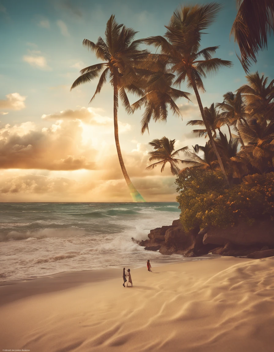 ((Calidad de primer nivel)), ((Obra maestra)), ((fiel a la vida)),
Asunto: Ethereal dance landscapes of a Tulum beach party inspired by Albert Bierstadt
Middle: Arte Digital
Estilo: cinematic color grading, Obra inspirada en Albert Bierstadt
Aviso positivo: Crear un ((Calidad de primer nivel)), ((Obra maestra)), ((fiel a la vida)) Digital artwork capturing the ethereal vibe of a Tulum beach party at sunset, inspired by the artistic style of Albert Bierstadt. The composition should exude a sense of serenity and dynamic energy as evening turns to night...
Focus on the beach landscape with the golden hues of the setting sun casting a warm glow over the scene. Representa la costa arenosa que se encuentra con las suaves olas, Creating a harmonious backdrop for the dance party. Cinematic color grading should improve the atmosphere, infusing the scene with rich, vibrant tones that evoke the magical moment.
It incorporates a charming DJ party atmosphere with people dancing to the music, surrounded by the sounds of celebration. Retrata a las dos hermosas chicas modelo bailando alegremente en primer plano, each holding a vape dispenser and creating wisps of smoke that add to the dynamic visuals... Sus personalidades vibrantes y la euforia del momento deben ser evidentes en sus expresiones y movimientos..
It channels Albert Bierstadt's artistic style by infusing the landscape with meticulous attention to detail and capturing the interplay of light and shadow.. It allows the colors of the sky to blend seamlessly with the tones of the beach and the ocean. The scene should evoke a sense of connection to nature and the rhythm of the music...