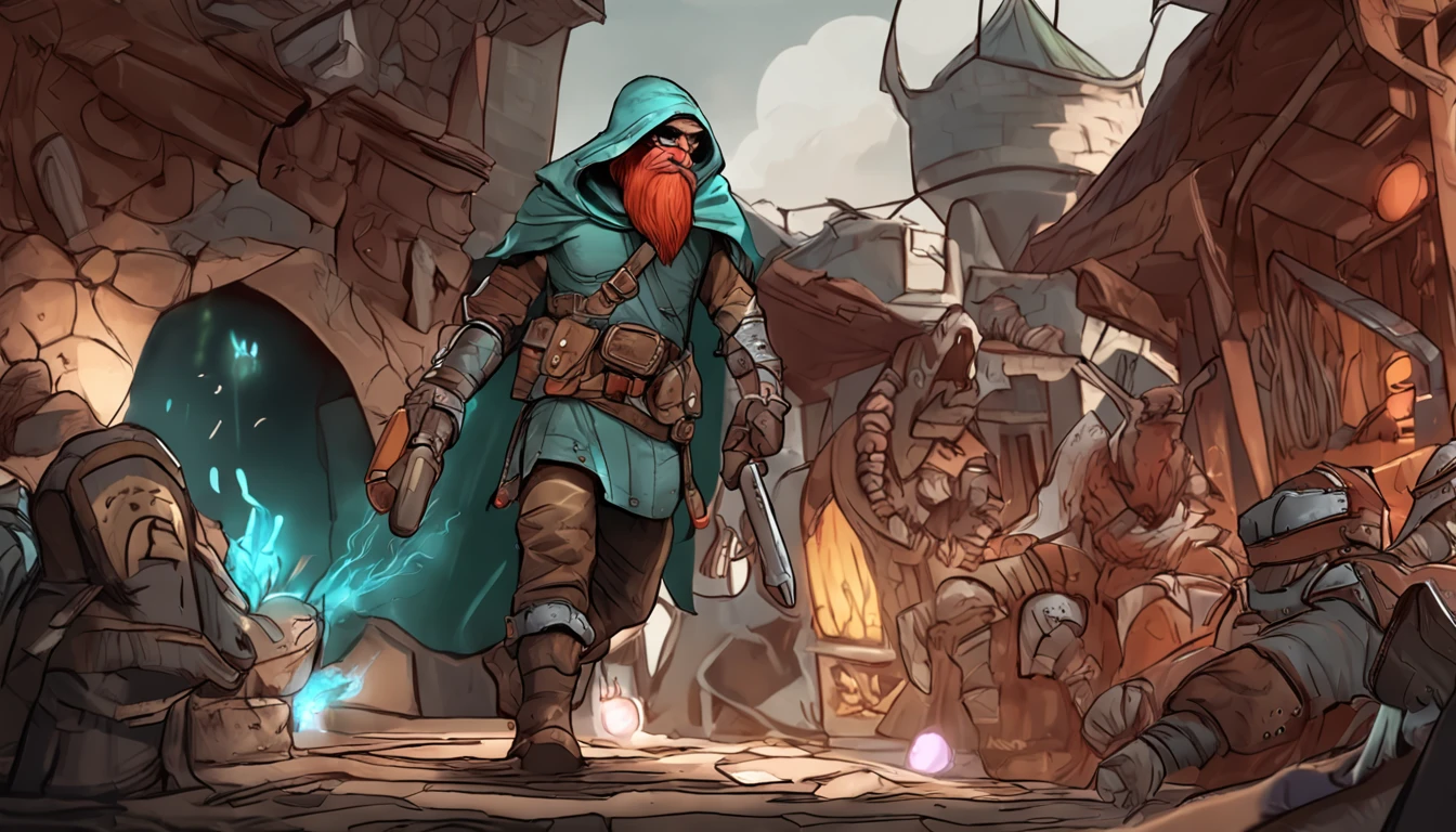 Gnomo, D&D, ARMADURA DE COURO, CAJADO