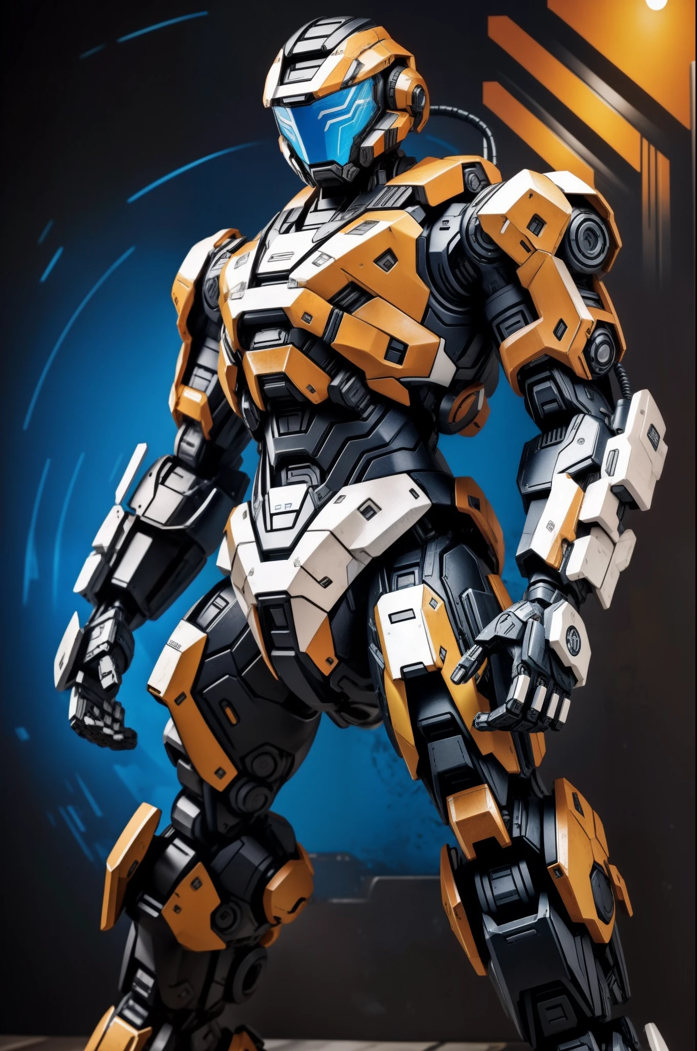 (master part, best quality), detalhes intrincados, fotografia, Realistic, Motor irreal,
Mecha, humanoid robot resembling a mix of marvel's combat machine and Halo's master chief, Robot, robot joints, Joints, capacete, armadura, Robot man, Novo, Cyberpunk Warehouse, terminais de computador, Eletricidade em arco, sp3ct4, atmosfera escura,