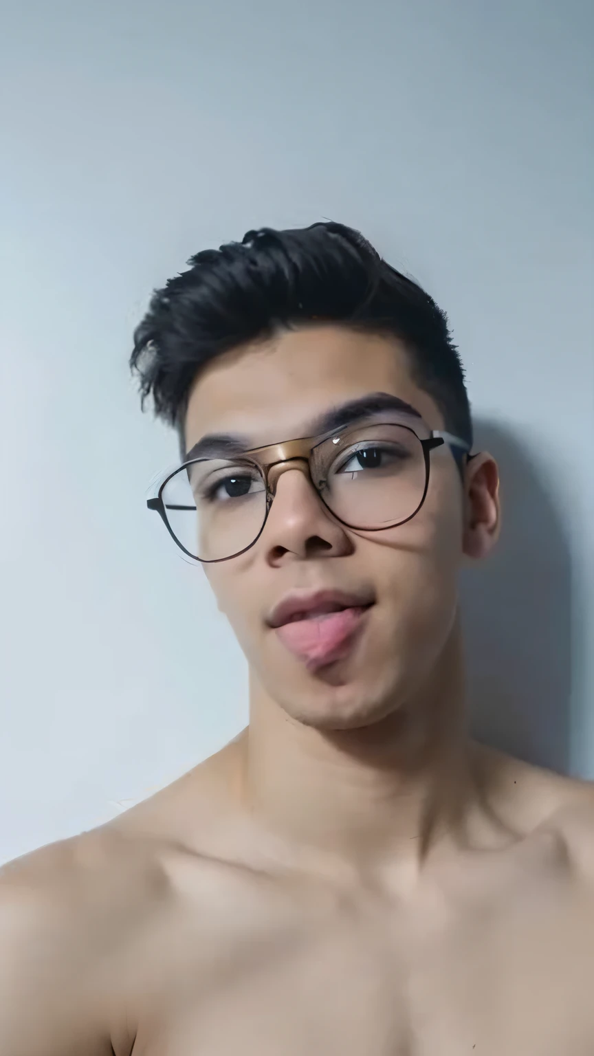 Young gamer with glasses