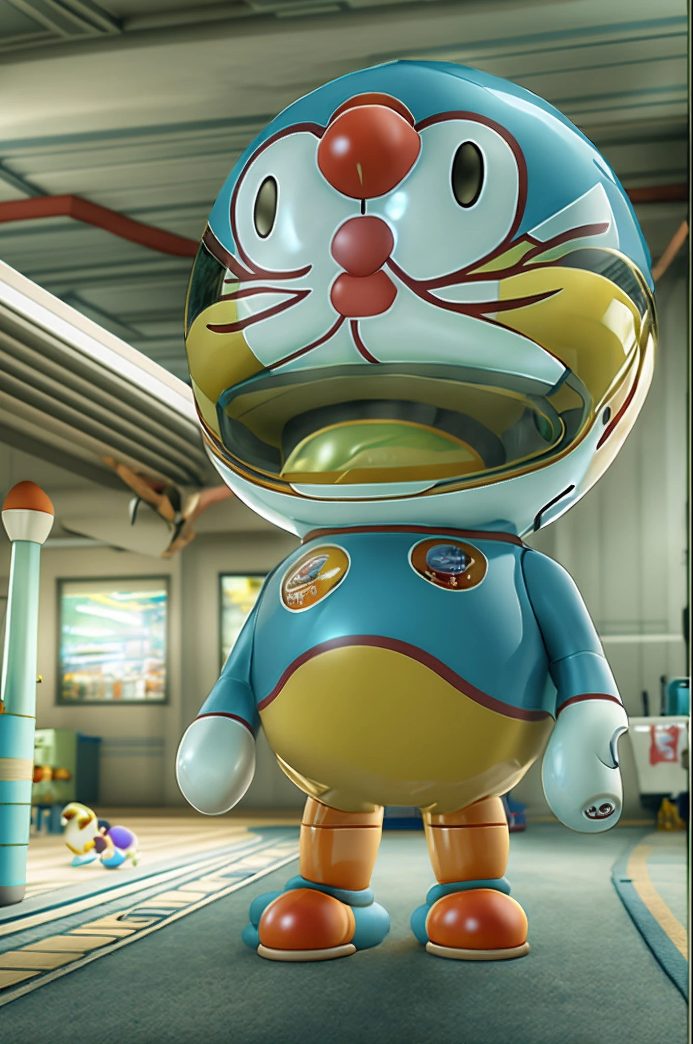 photo realistic, doraemon