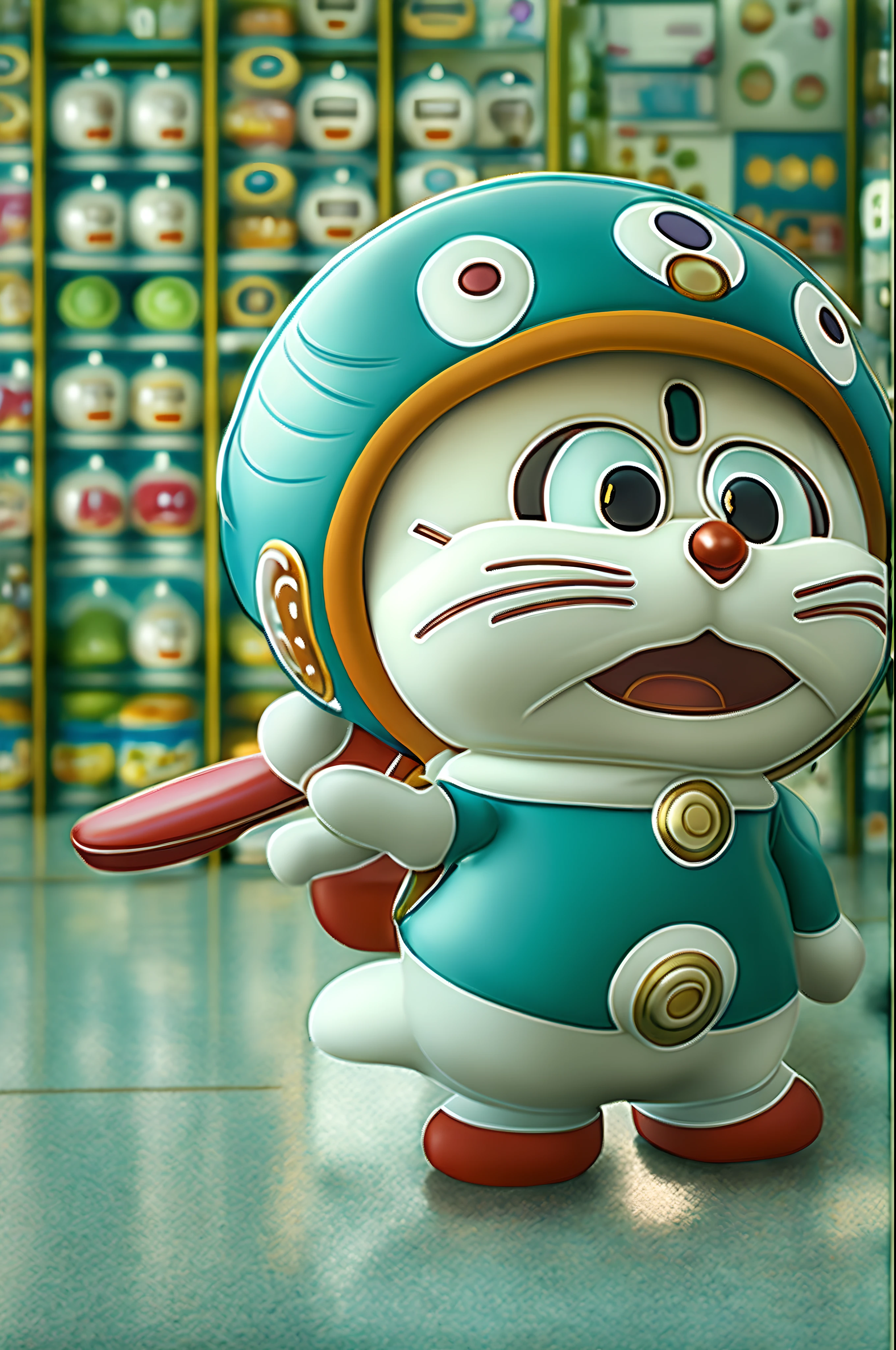 photo realistic, doraemon