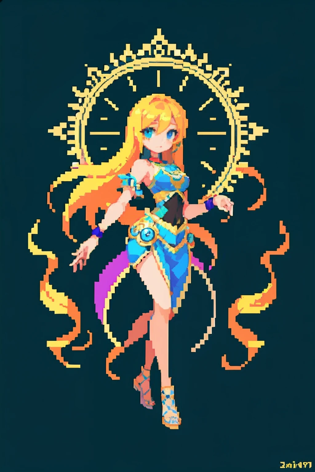 (masterpiece, top quality, best quality), pixel,pixel art,1girl,full body,