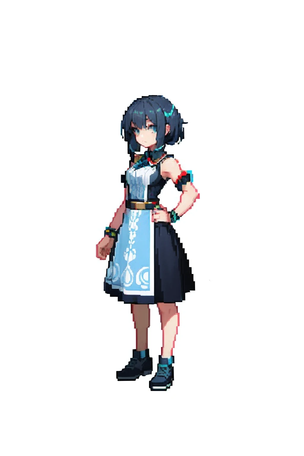 (masterpiece, top quality, best quality), pixel,pixel art,1girl,full body,