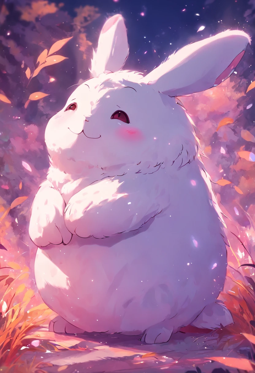 "cute and fluffy chubby fantasy bunny creature"