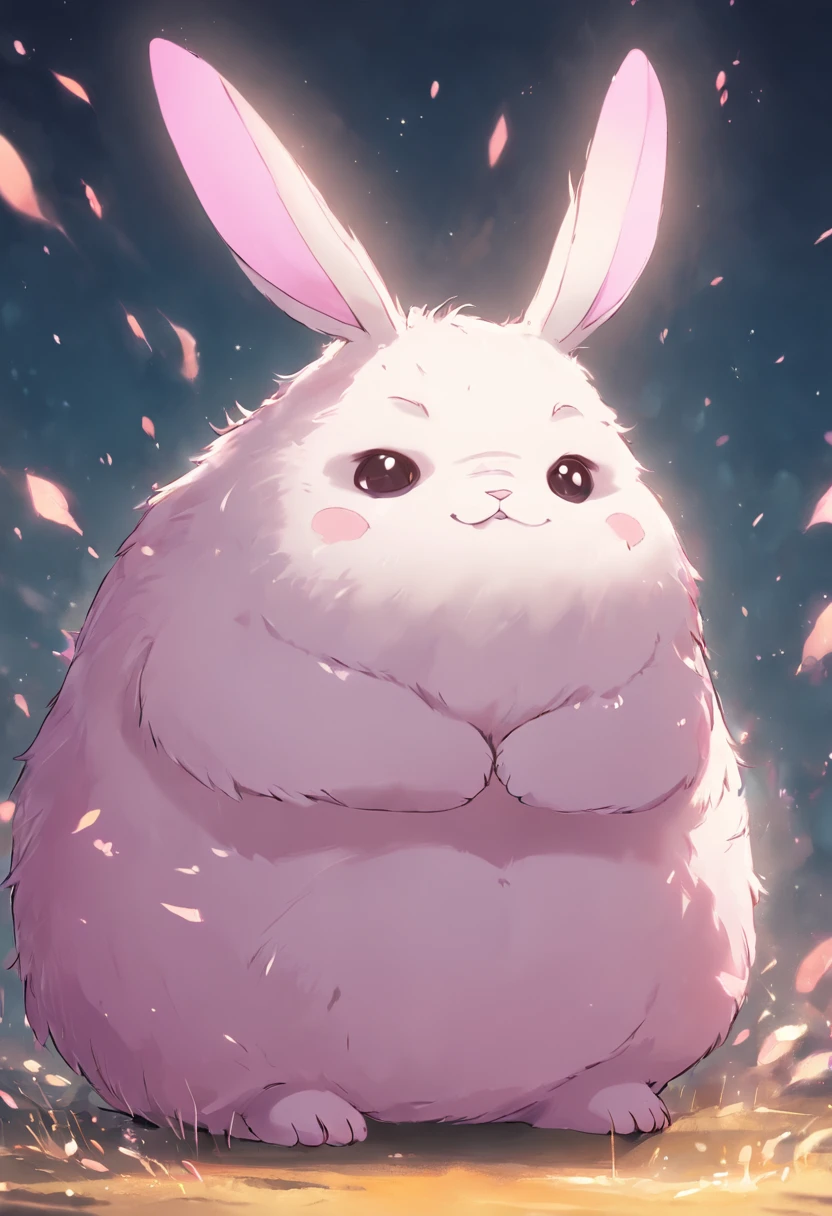 "cute and fluffy chubby fantasy bunny creature"