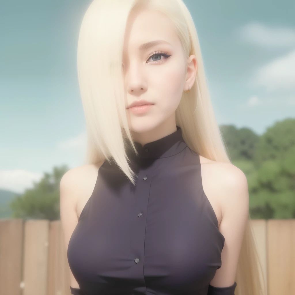 best quality, masterpiece, (photorealistic:1.4), 1girl, raw, ultra hd, dramatical light, glowing skin, blonde long hair, light blue eyes, smirk, japanesse girl,natural makeup