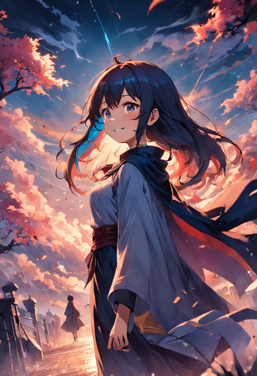 At that moment, a stranger emerged from the shadows, a plump man with a beaming smile that defied the prevailing desolation. Her cloak fluttered in the wind, like a banner of hope, in a world that seemed to have abandoned her.