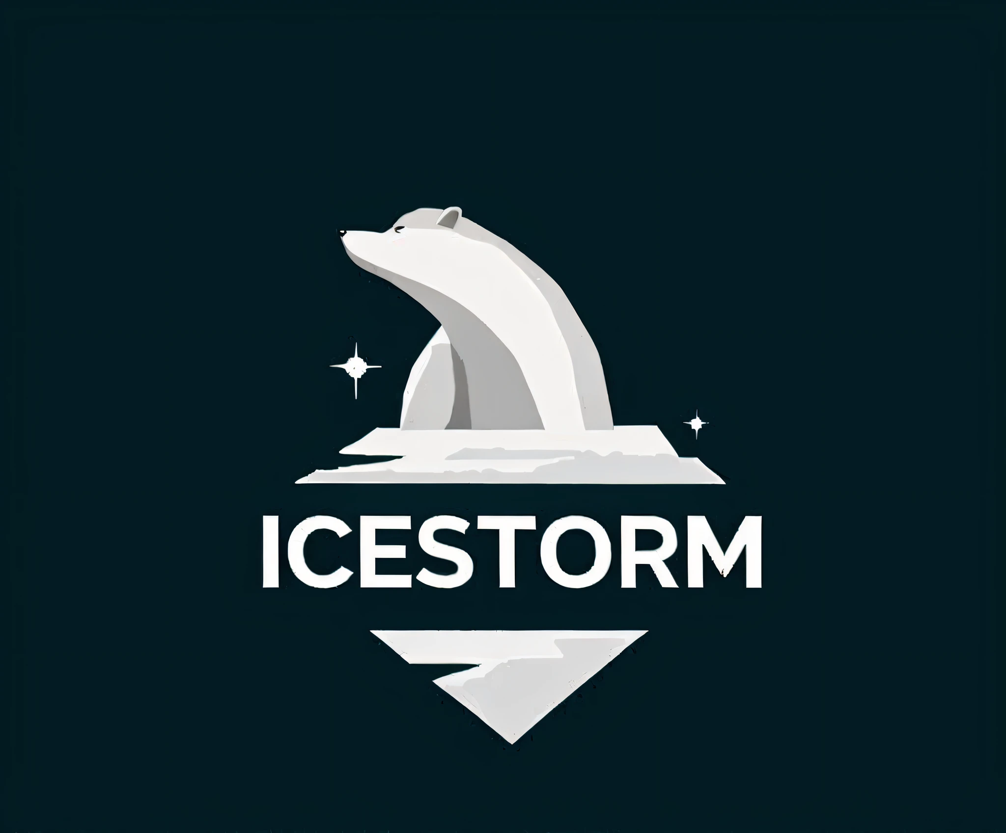 A white polar bear stands on a rock with the words Ice Storm written on it, In an ice storm, best on adobe stock, queen of ice and storm, winterstorm, Blizzarding, Theme :《Icewind Dale》, Inspired by Robert Storm Peterson, Instagram, Icewind Dale, discord profile picture, Storm, justin sun, inspired by Simon Stalenhag