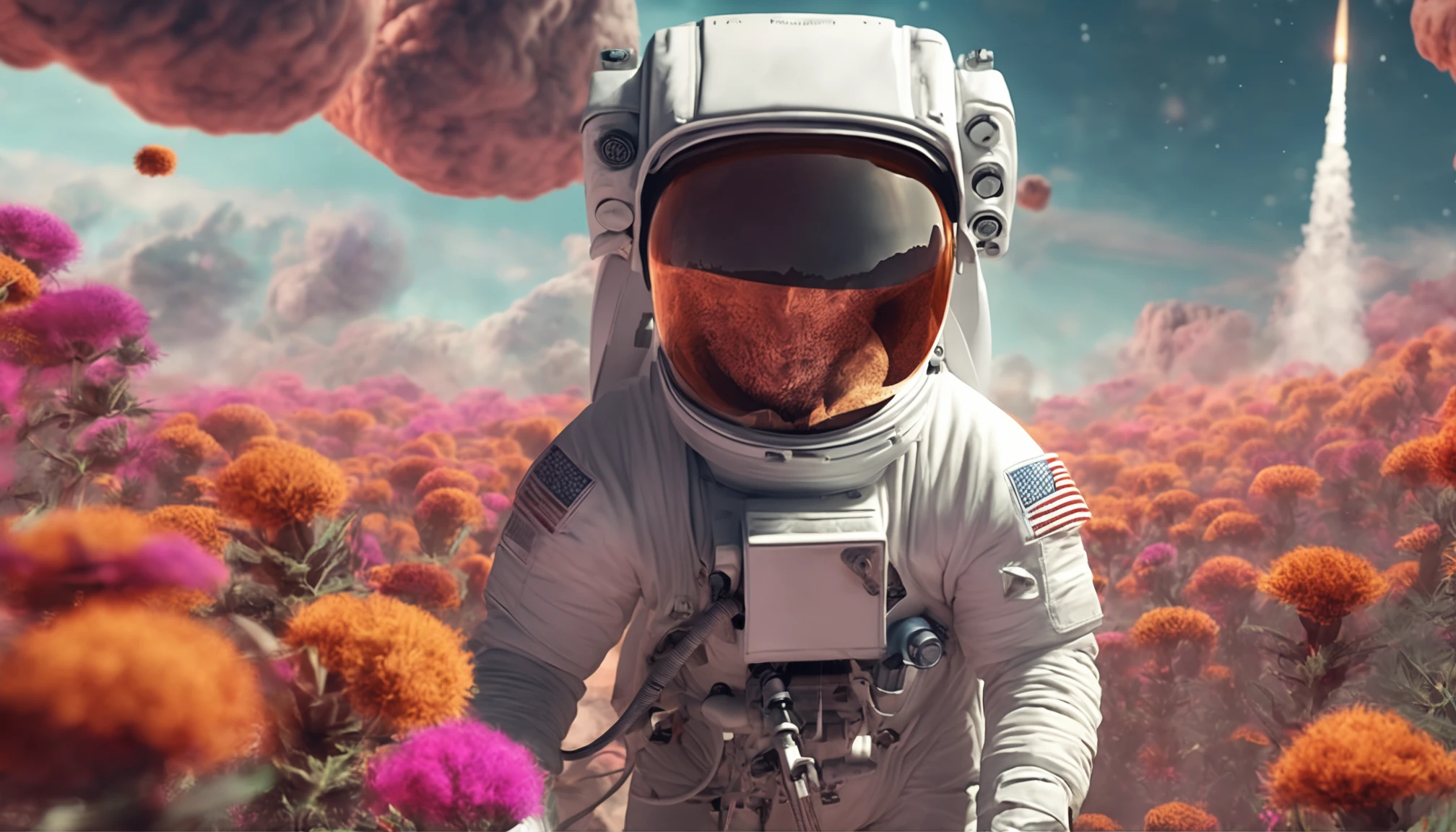 papel de parede realista, 8k, astronauta, Cultivando de cannabis, maconha, outer space, astronauta pernambucano, Pernambuco, hiperealista