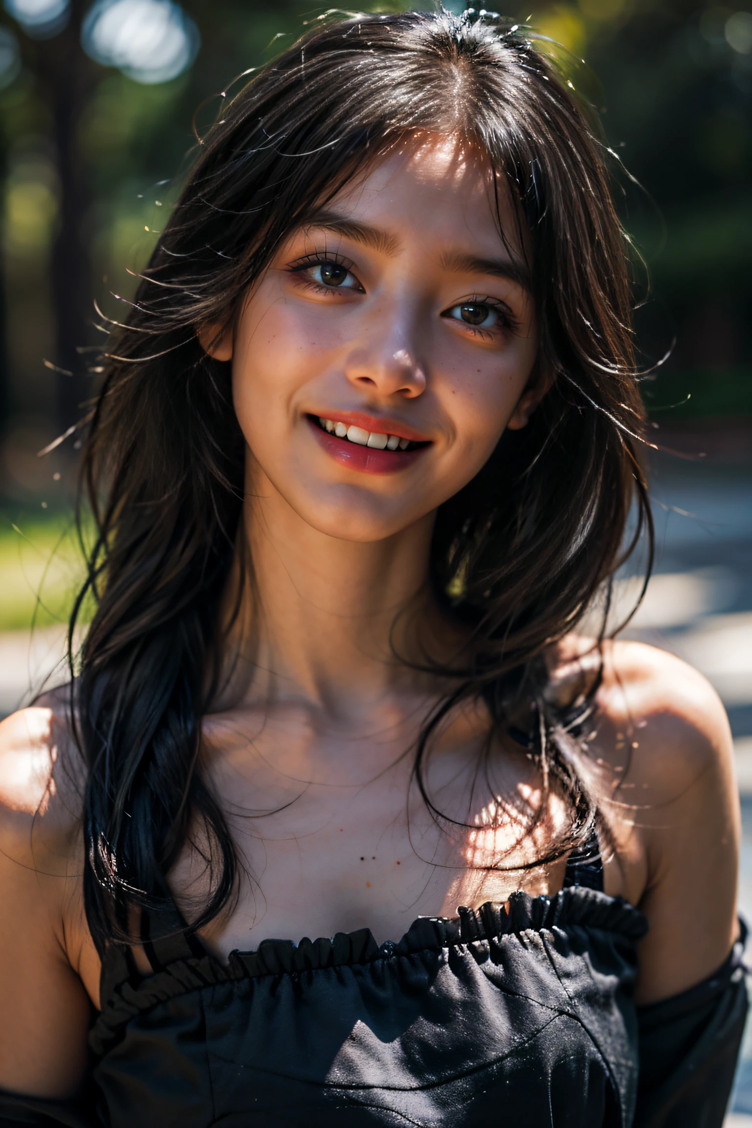 1girl, caderas anchas, sonrisa traviesa, skindentation, sonrojarse, (Detalles intrincados), (), Eldritch, (pesadilla), morado, (cerceta:1.1), (negro:0.9), loco, horror \(tema\), resplandecer, ojos brillantes
