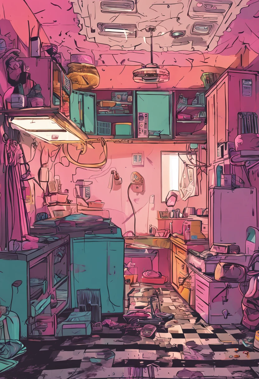 girl with　Cool room