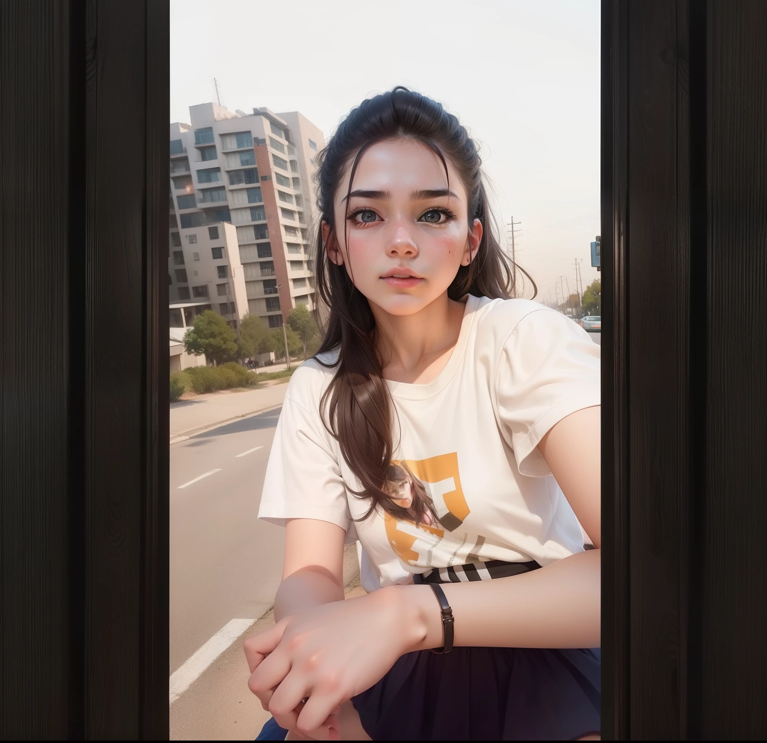 Ultra Realistic , 8k , selfie, background change, 17 years old girl