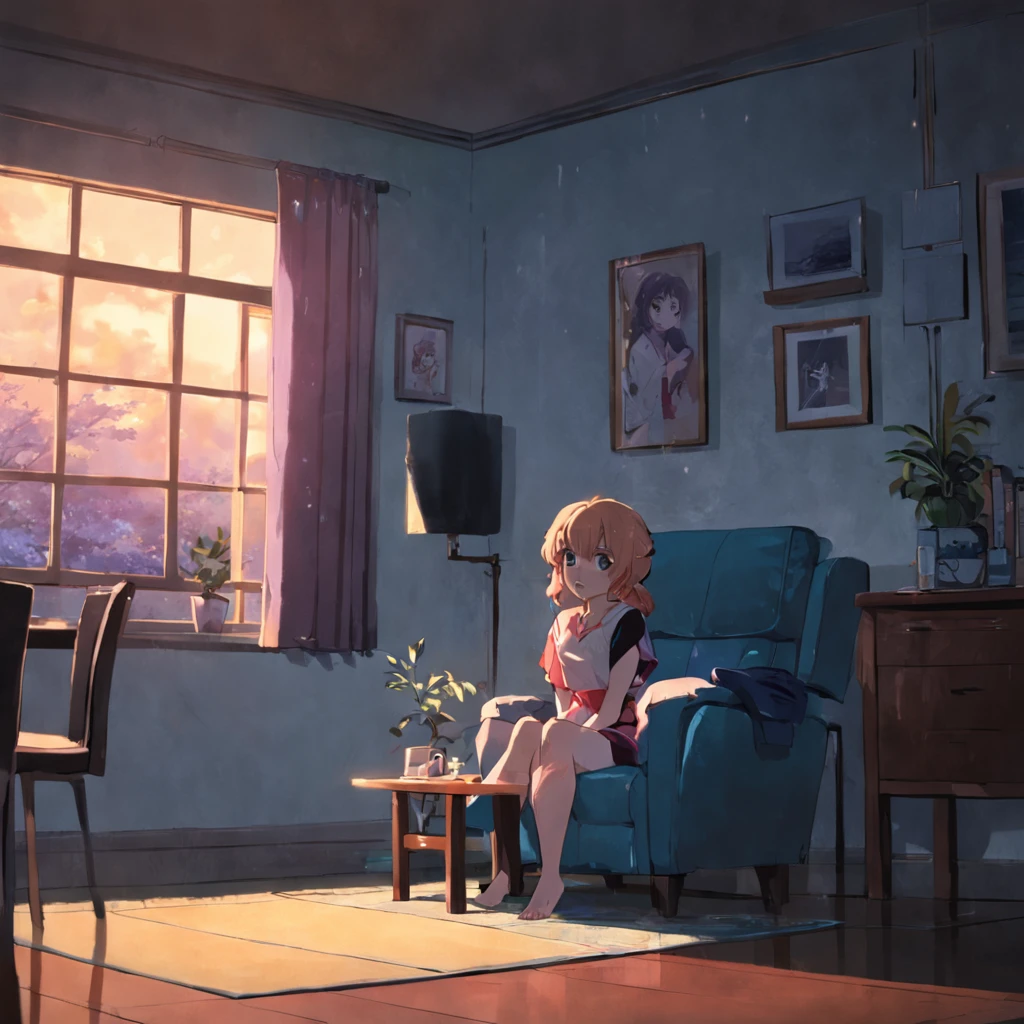 cool Stand-alone air conditioner living room sit a chair Parents(chichi,mommy) Female in her 30s a picture