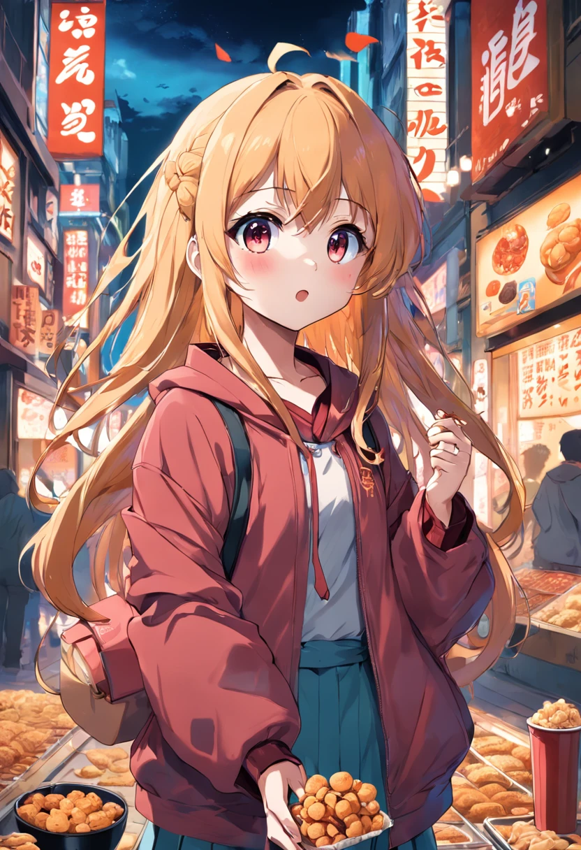 Anime Female characters snack street