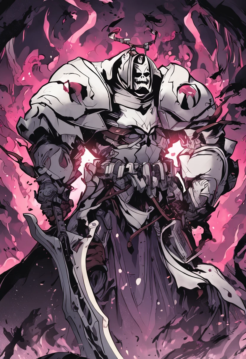 Overlord anime protagonist ink style