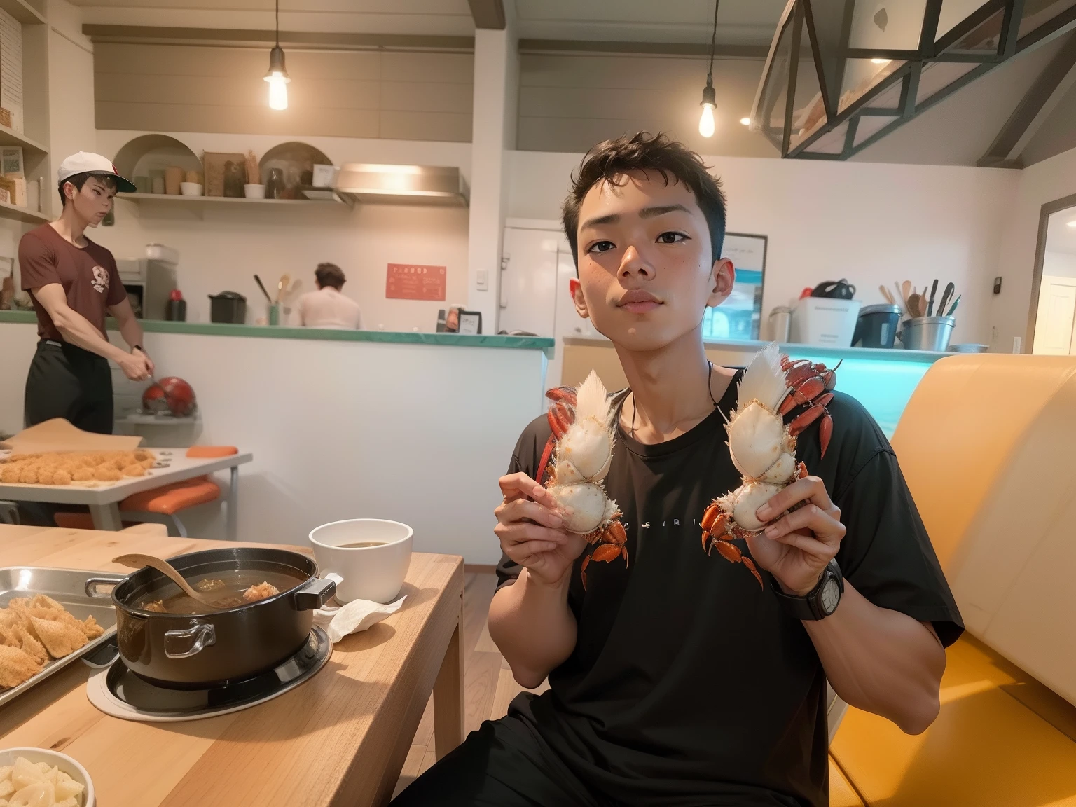 Crab and boy