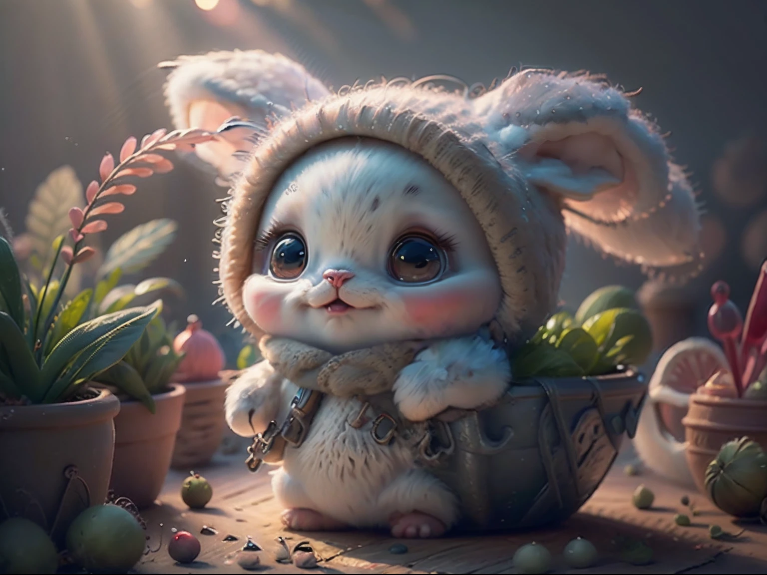 Furry, Brunet, Furry, Cringe, Long Eyelashes, Solid Round Eyes, Fake Animal Ears, Light Smile, Ear Blush, Fangs, Surrealism, Shadows, Emboss, Three-Dimensional Drawing, Standing Painting, POV, Atmospheric Perspective, 8K, Super Detail, Precise, Best Quality, Supernatural (Masterpiece: 1.3)