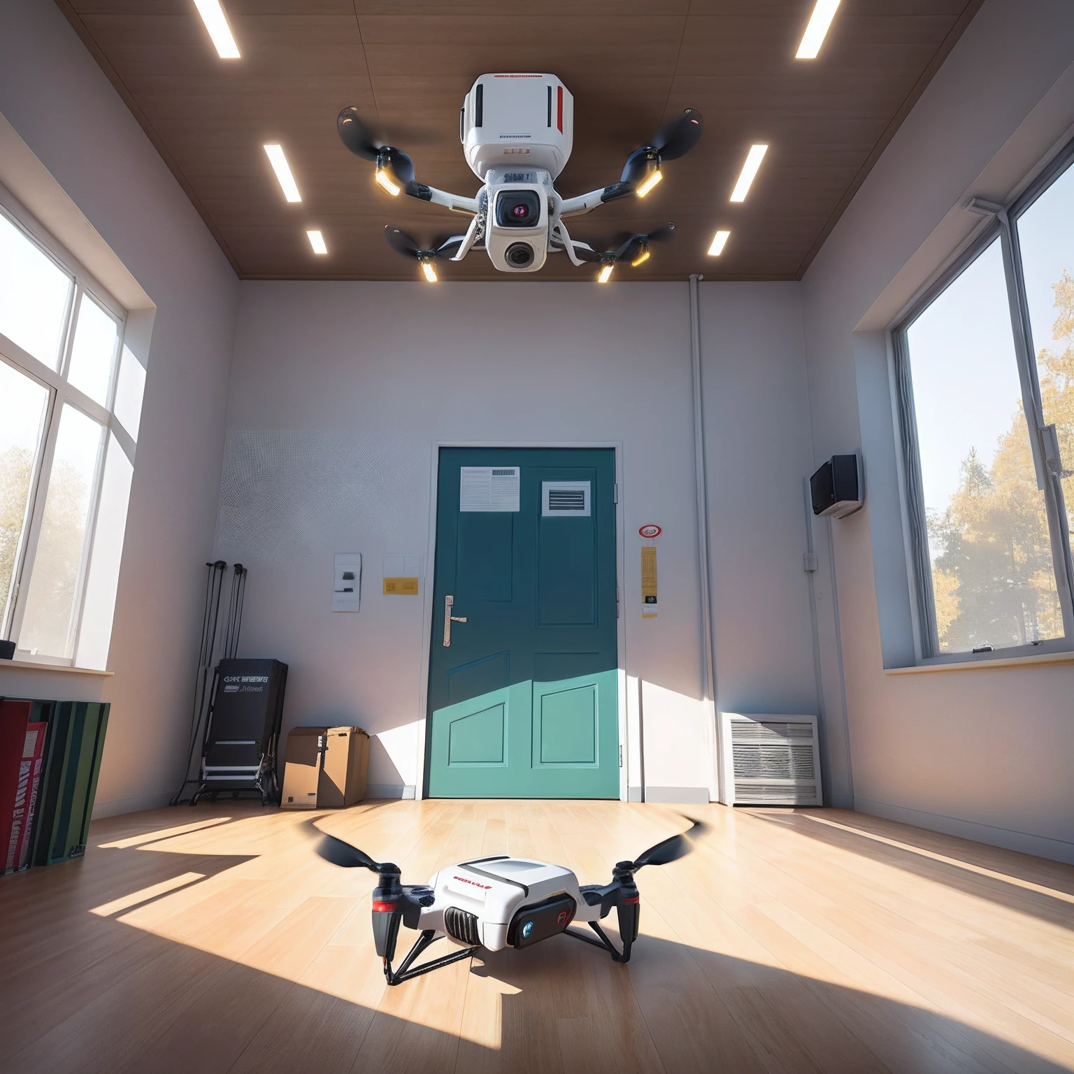 Campus advertising indoor drone VR