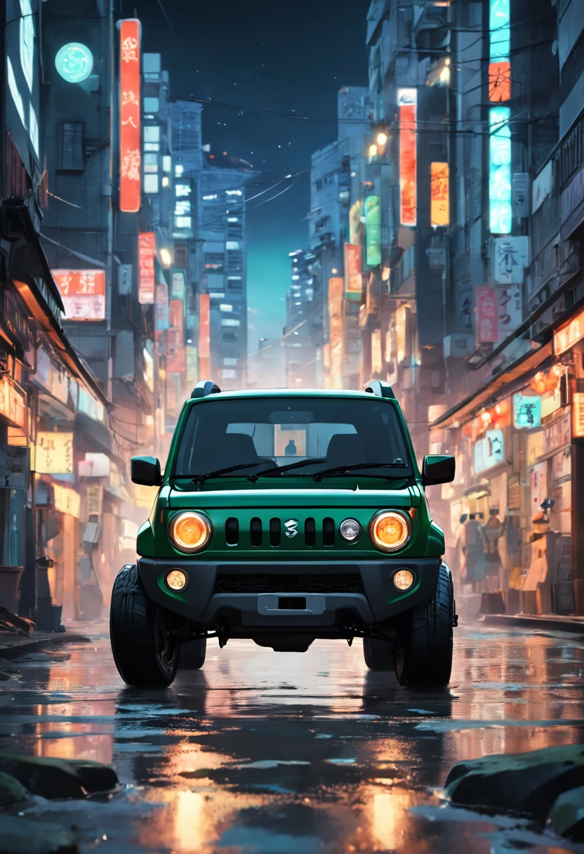 jimny,ja22w,darkgreen,black wheel