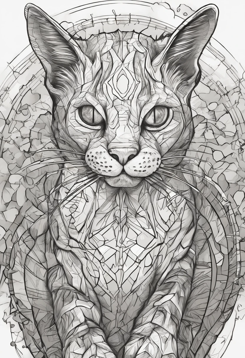 The avatar of a cat head lizard tail spliced together is a sketch style