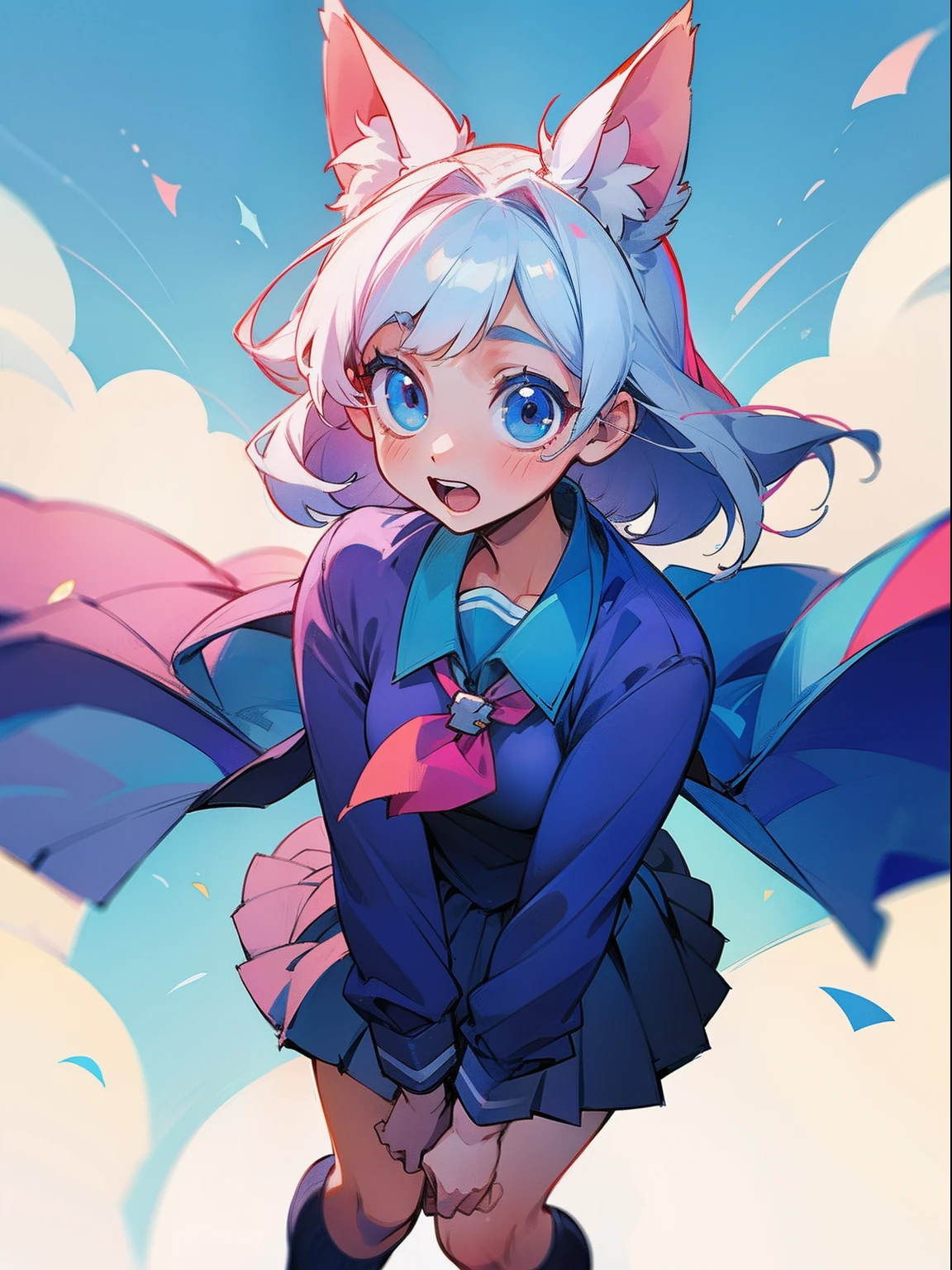 Adorable "ane" girl in a school uniform