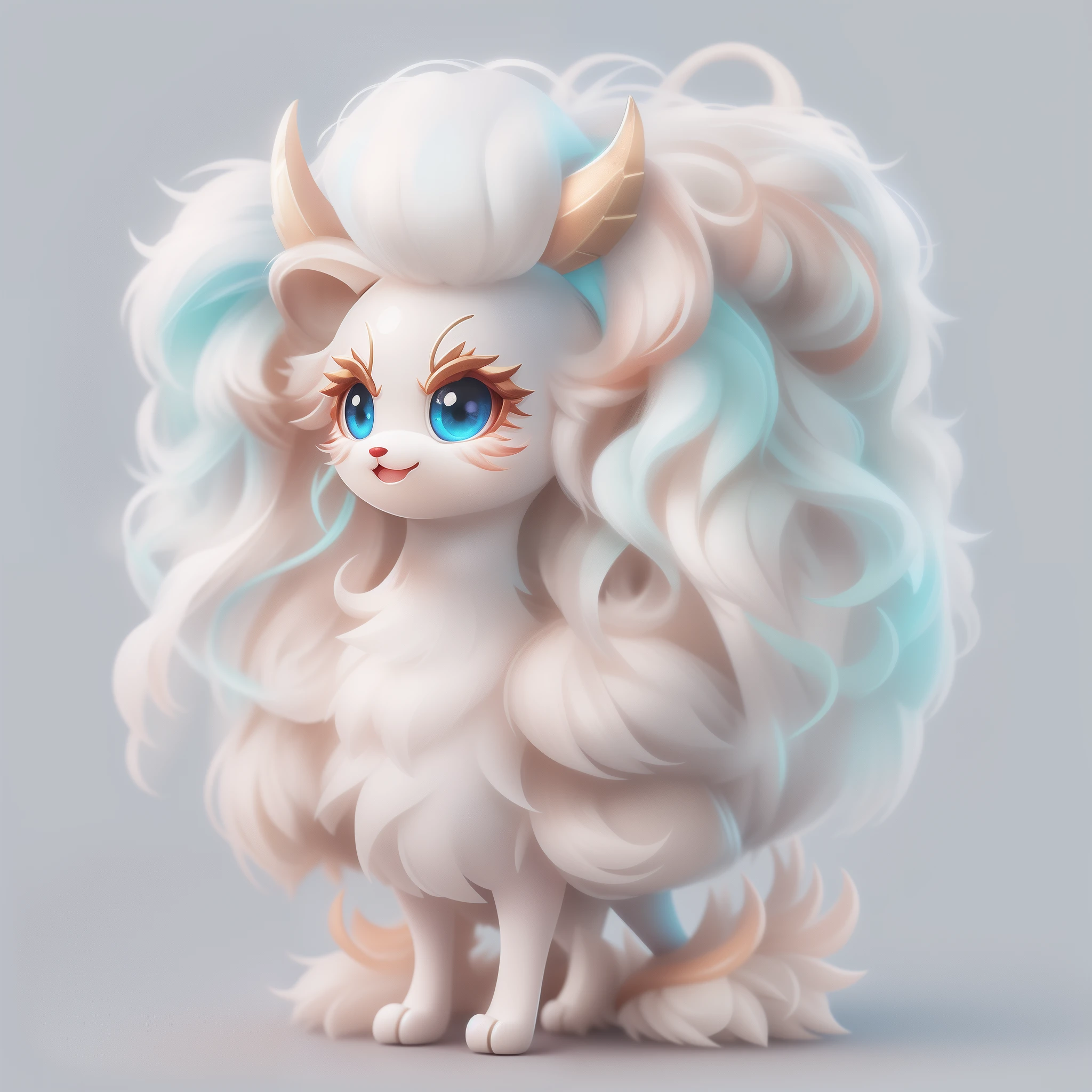 masutepiece,High quality,High resolution,The highest resolution,White background,Solid color background,Transparent background,No background,Remove Background,intricate-detail,Highest Quality,gameicon,Game Icon Institute,cartoon_Style,Full body,Cute Fluffy Barbie Monster,Isolate All