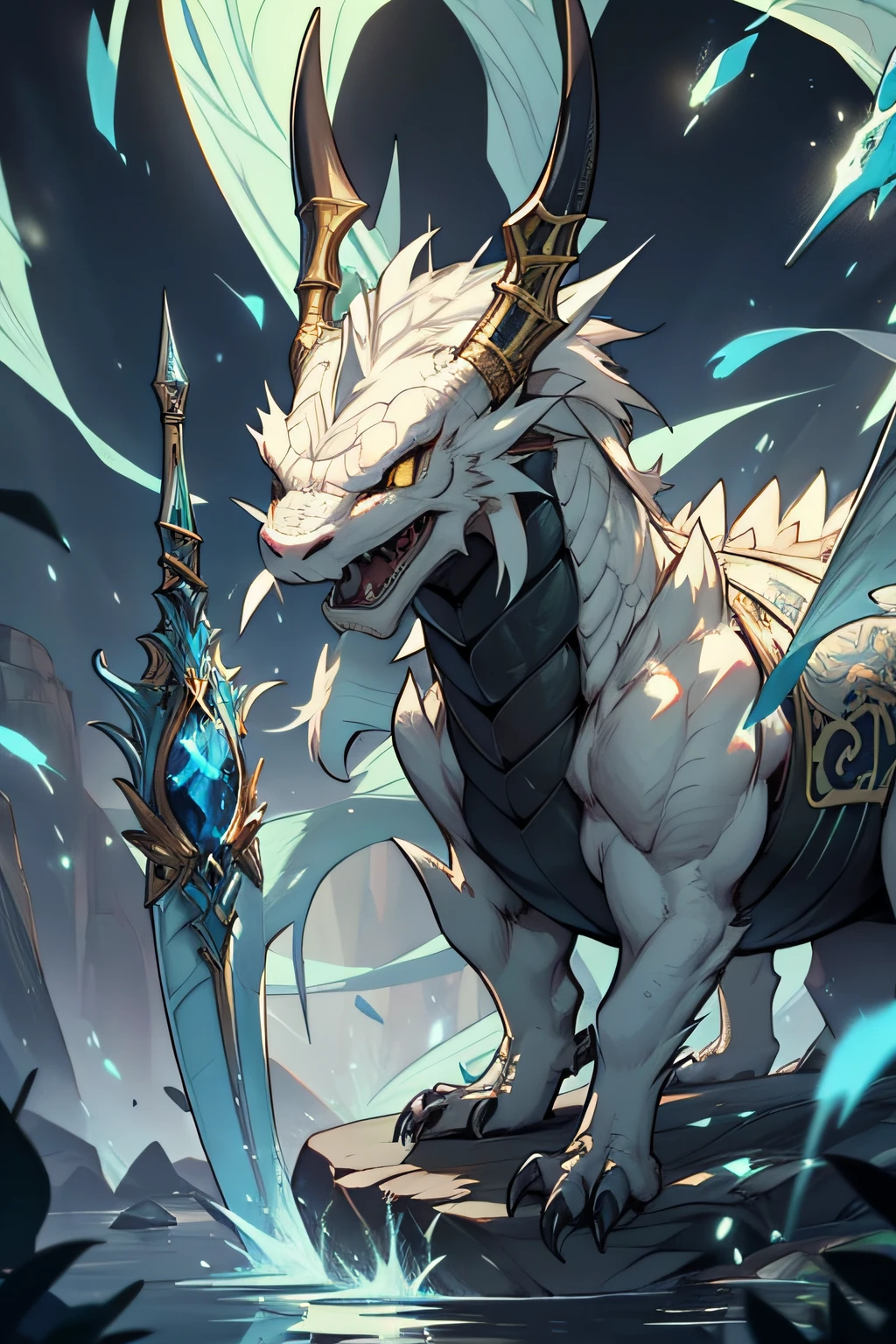 The white dragon light egg is a magical item containing the embryo of a dragon. Es un objeto extremadamente raro y valioso, y solo se puede encontrar en lugares remotos y peligrosos. Light dragon eggs are bright silver in color and have an oval shape. They are about the size of a chicken egg, y tienen una dura Carcasa resistente. The white dragon's light eggs are incubated by the mother dragon. Cuando el huevo eclosiona, A young water dragon is born, que es una criatura poderosa y peligrosa. Los dragones blancos de luz son conocidos por su aliento de rayo, que puede destruir la roca y el metal. They are also capable of flight and have great strength and speed......
