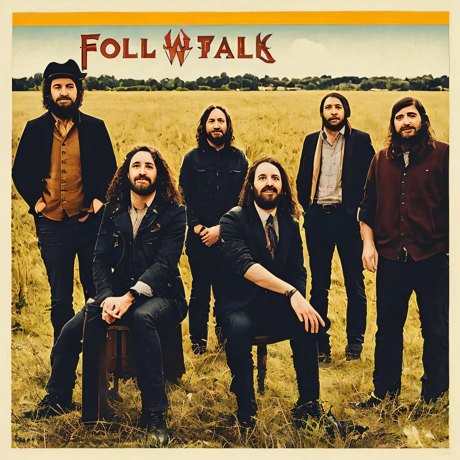 arafed image of a group of men in a field, tally hall album cover, alternate album cover, on the sidewalk, official artwork, full sun, on sidewalk, folk horror, folk, album art, album cover, sidewalk, promo art, new album cover, album artwork, walkway, promotional artwork, scarfolk, promo shot, crosswalk, promotional image