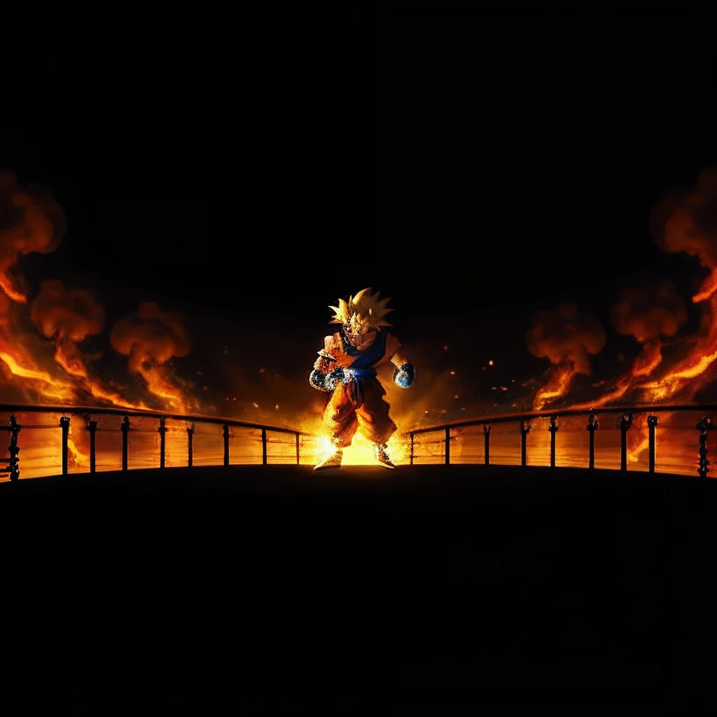 son goku,Fight the landlord,At the bridge
